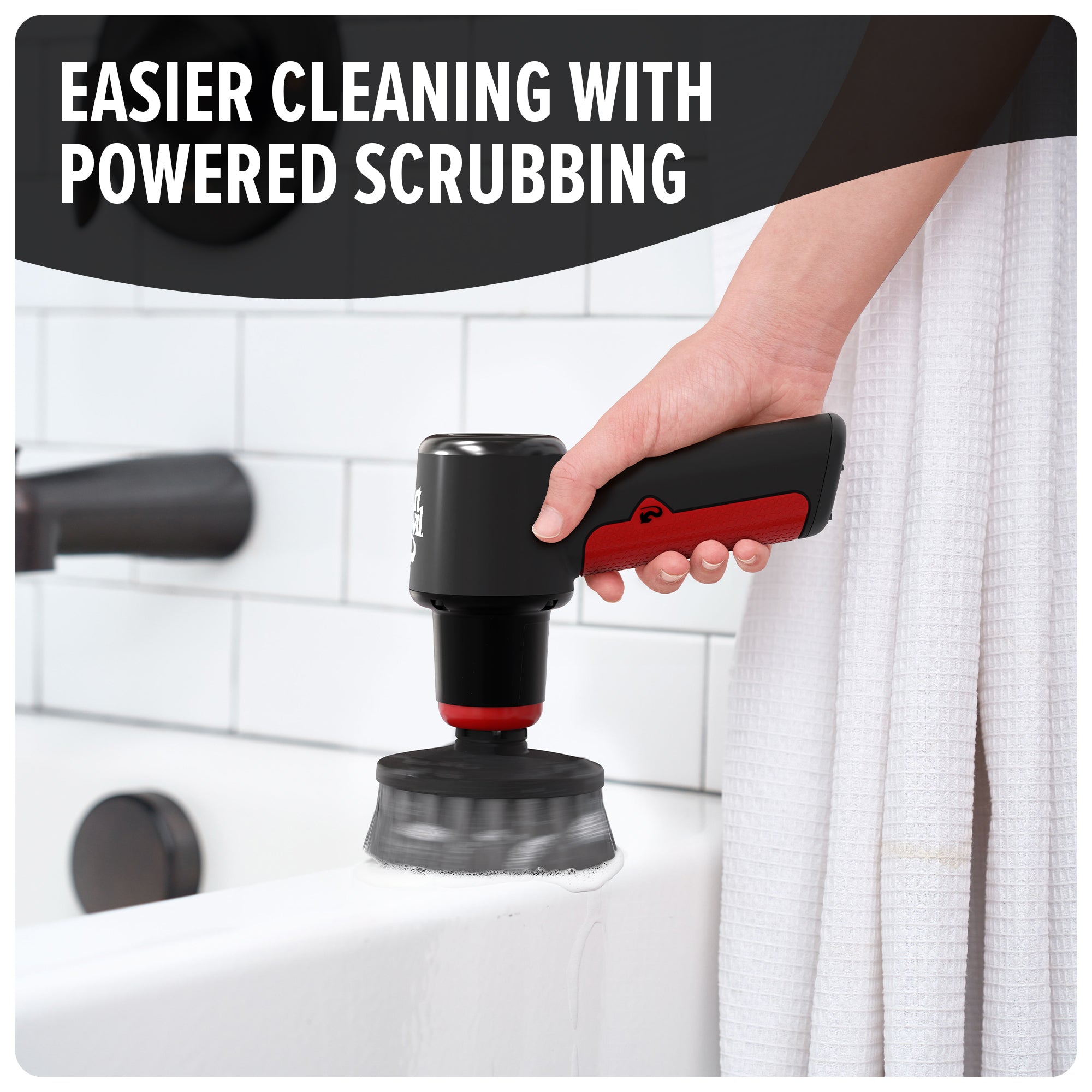 8 Volt Cordless Handheld Scrubber - Powerful Electric Cleaning Brush for Bathroom, Kitchen, Tile & Grout - Perfect for Deep Cleaning Showers, Sinks & Floors