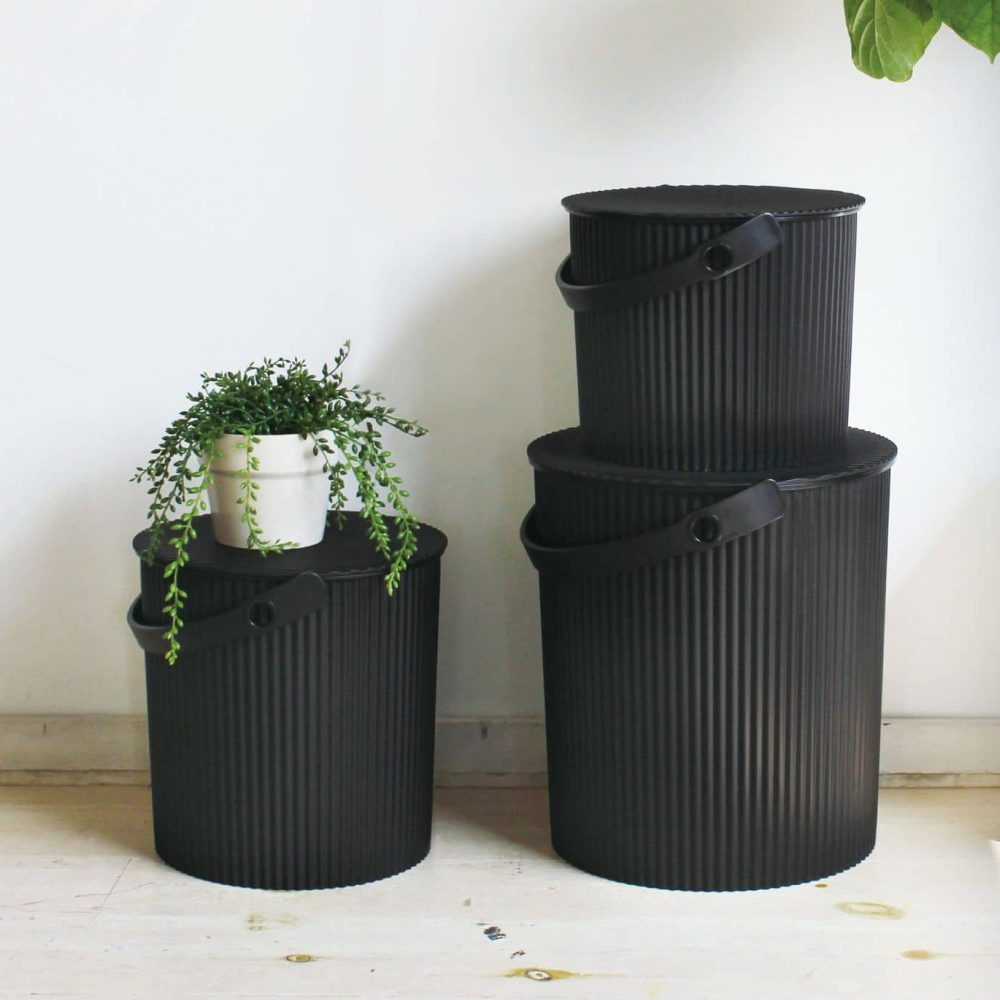 HACHIMAN KASEI 10L Black Storage Bin with Lid - Multi-Purpose Organizer for Home, Garage, Garden & Office - Durable Plastic Container for Toys, Tools, Supplies & More