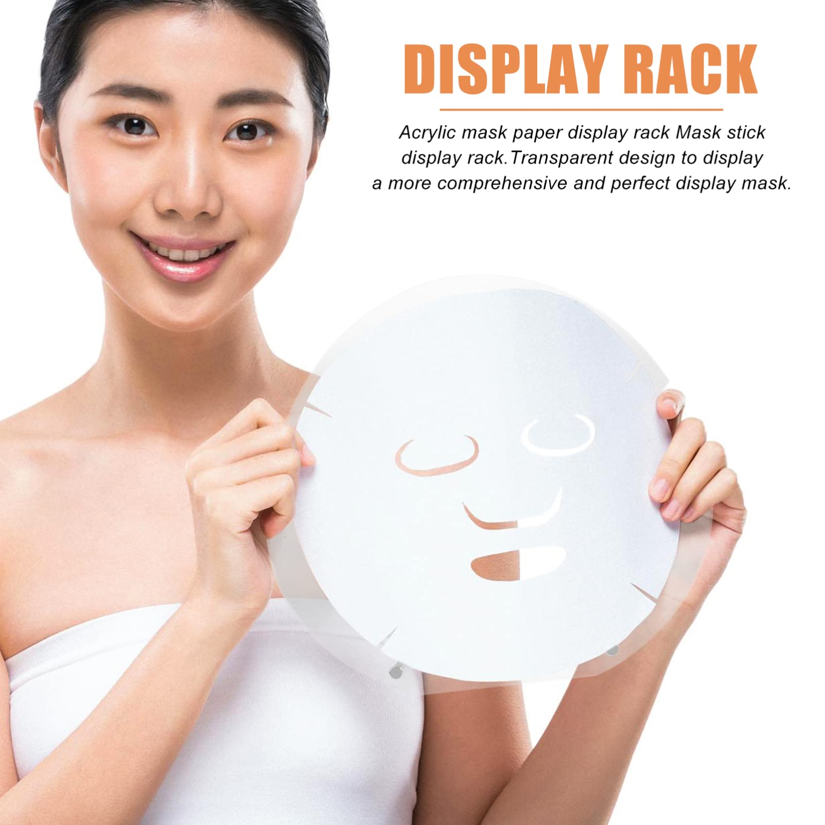 Zerodeko Clear Acrylic Mask Display Stand - Transparent Face Mask Holder & Organizer for Retail Stores, Pharmacies, and Home Desktop Organization - Perfect for PPE Storage and Display