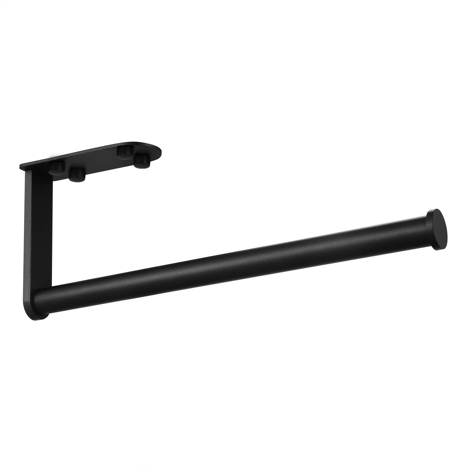 Under Cabinet Paper Towel Holder - Matte Black Wall Mount Kitchen Towel Roll Dispenser | Space-Saving & Durable for Kitchens, Bathrooms, and Laundry Rooms (KPH400B-BK)