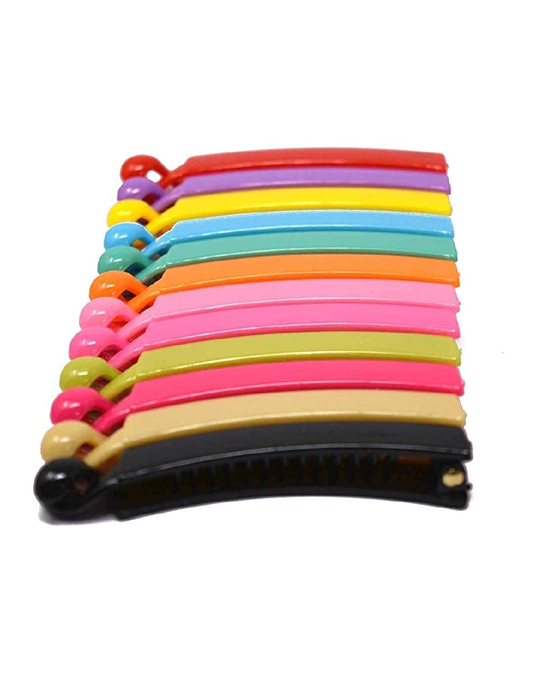 6 PCS Solid Color Banana Hair Clips - Fashion Ponytail Barrettes & Hair Claws for Women | Hair Accessories for Daily Styling, Work, Parties & Special Occasions