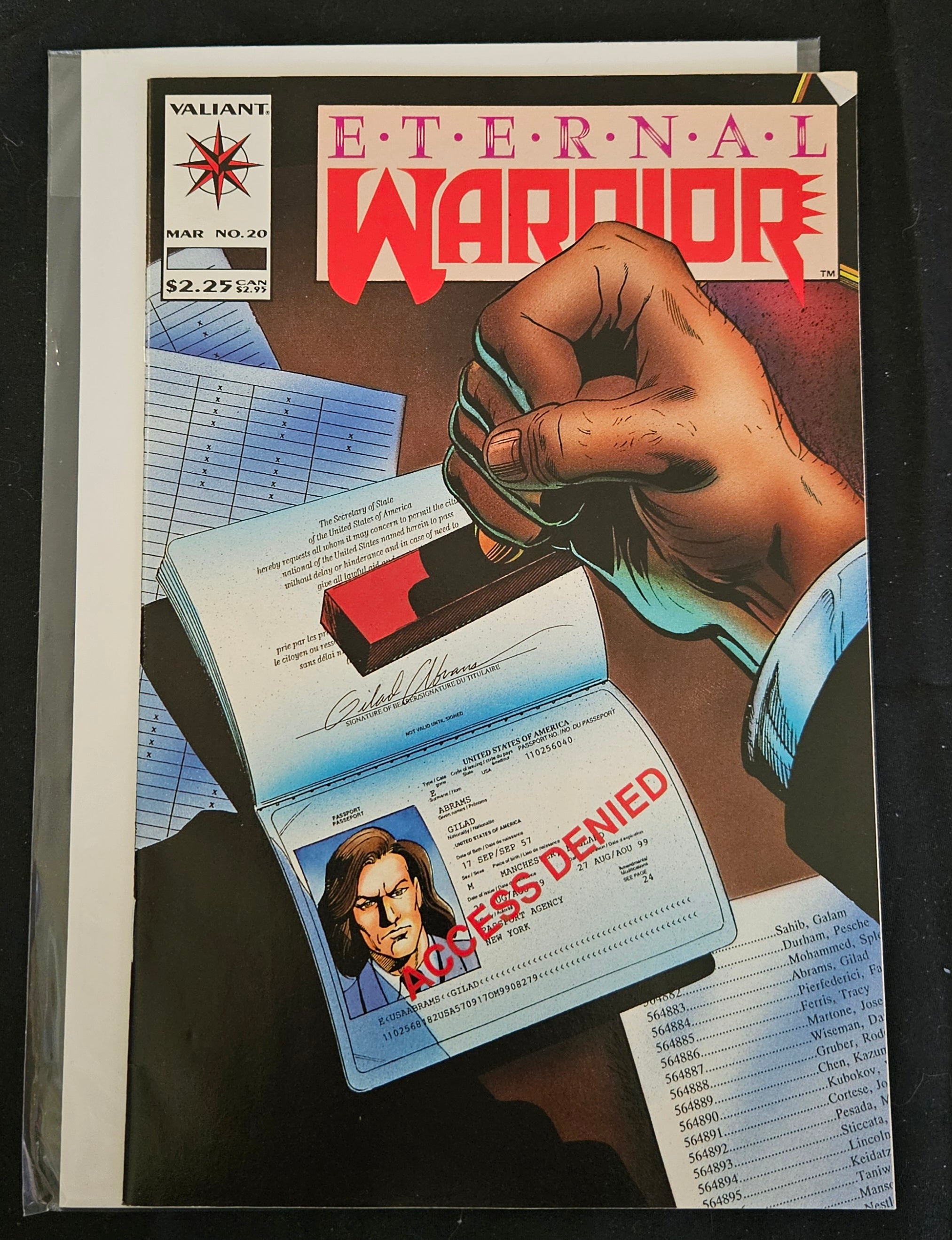 Valiant Comic Book Eternal Warrior #20 (1994) - Revival Storyline - Near Mint Condition - Collectible Vintage Comic for Fans & Investors