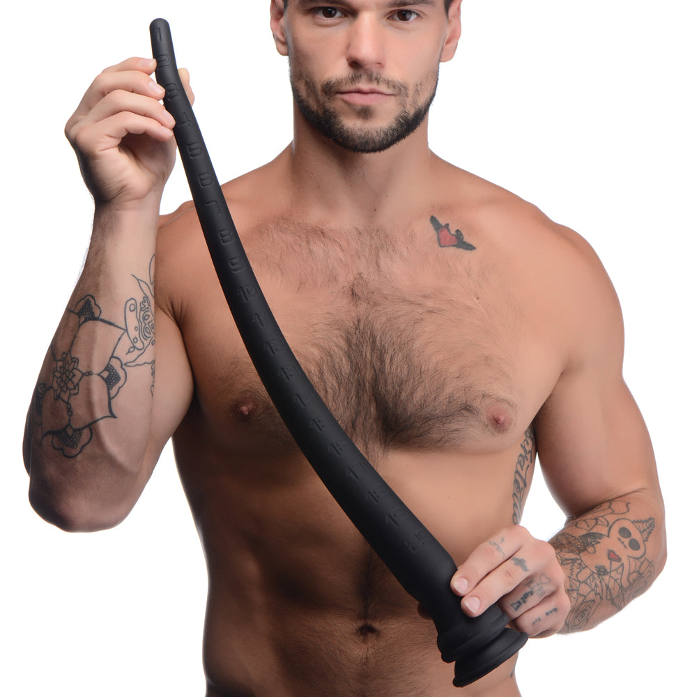Premium Silicone Anal Hose with Tapered Design & Suction Cup Base - Adult Toy for Anal Play, Enema, and BDSM Scenes