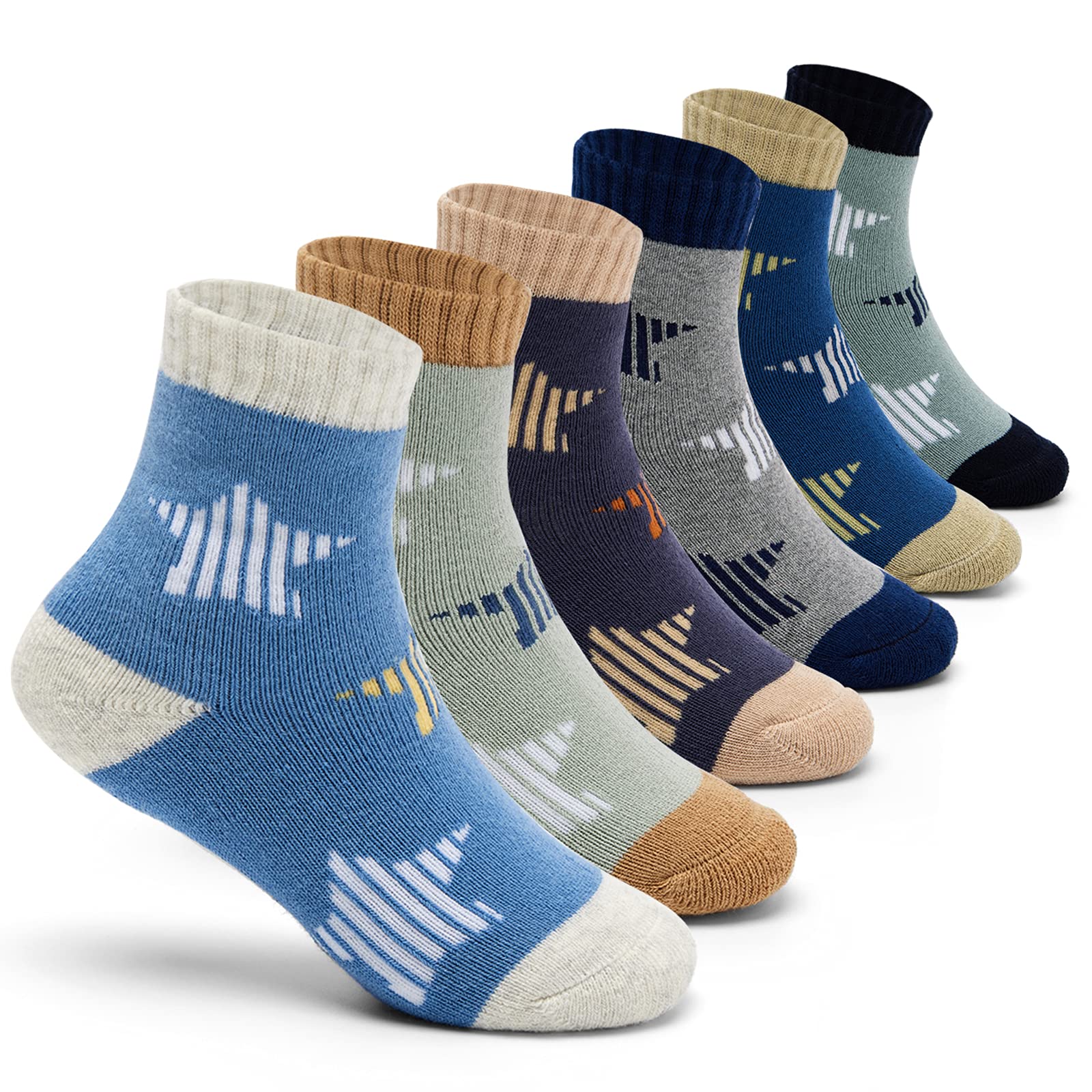 Boys Winter Socks 6 Pack - Warm Thermal Crew Socks for Kids | Cold Weather & Outdoor Play