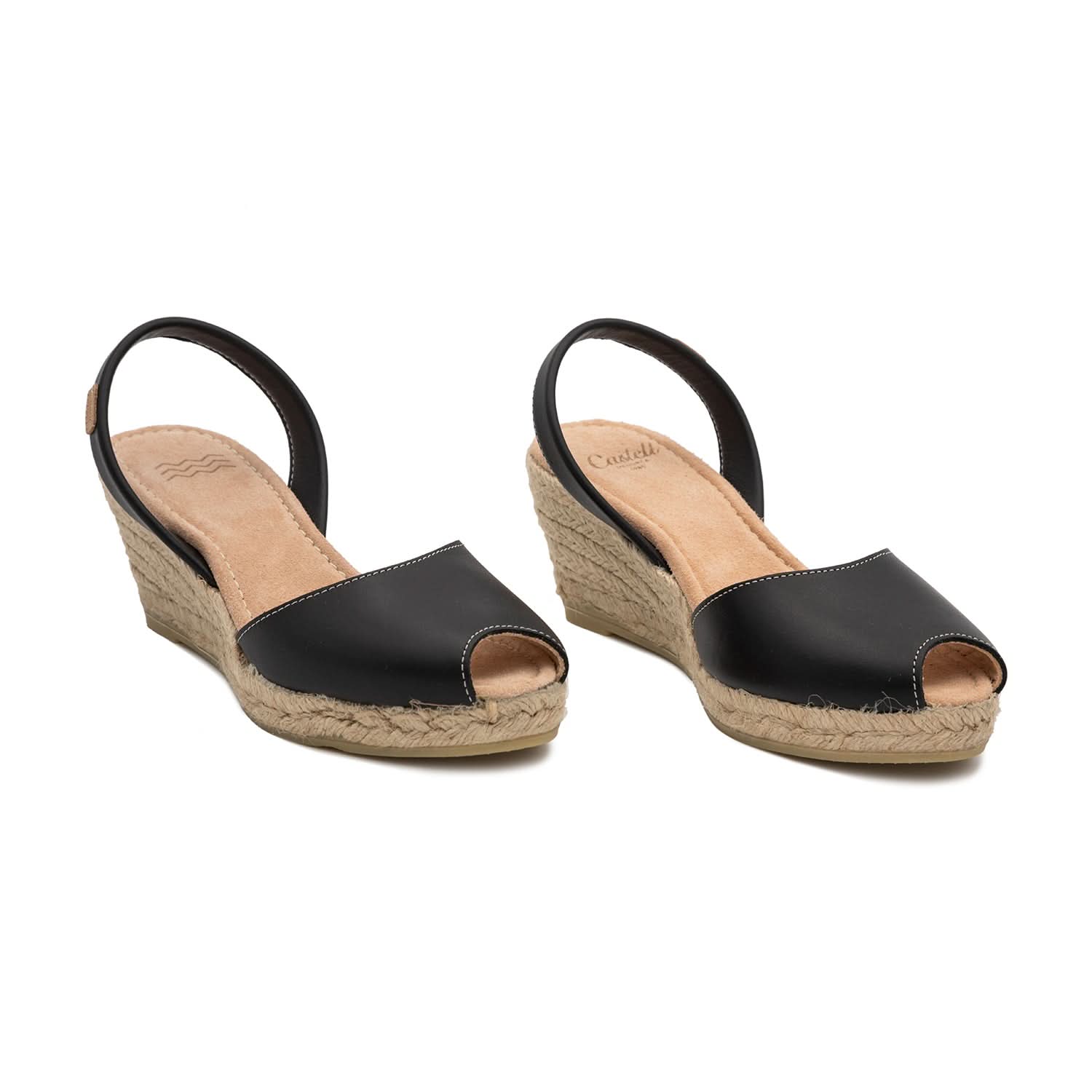 Plain Open Toe Leather Espadrille Sandals - 2006 Frida Ciervo 5C - Comfortable Summer Casual Shoes for Women, Perfect for Beach, Vacation and Everyday Wear