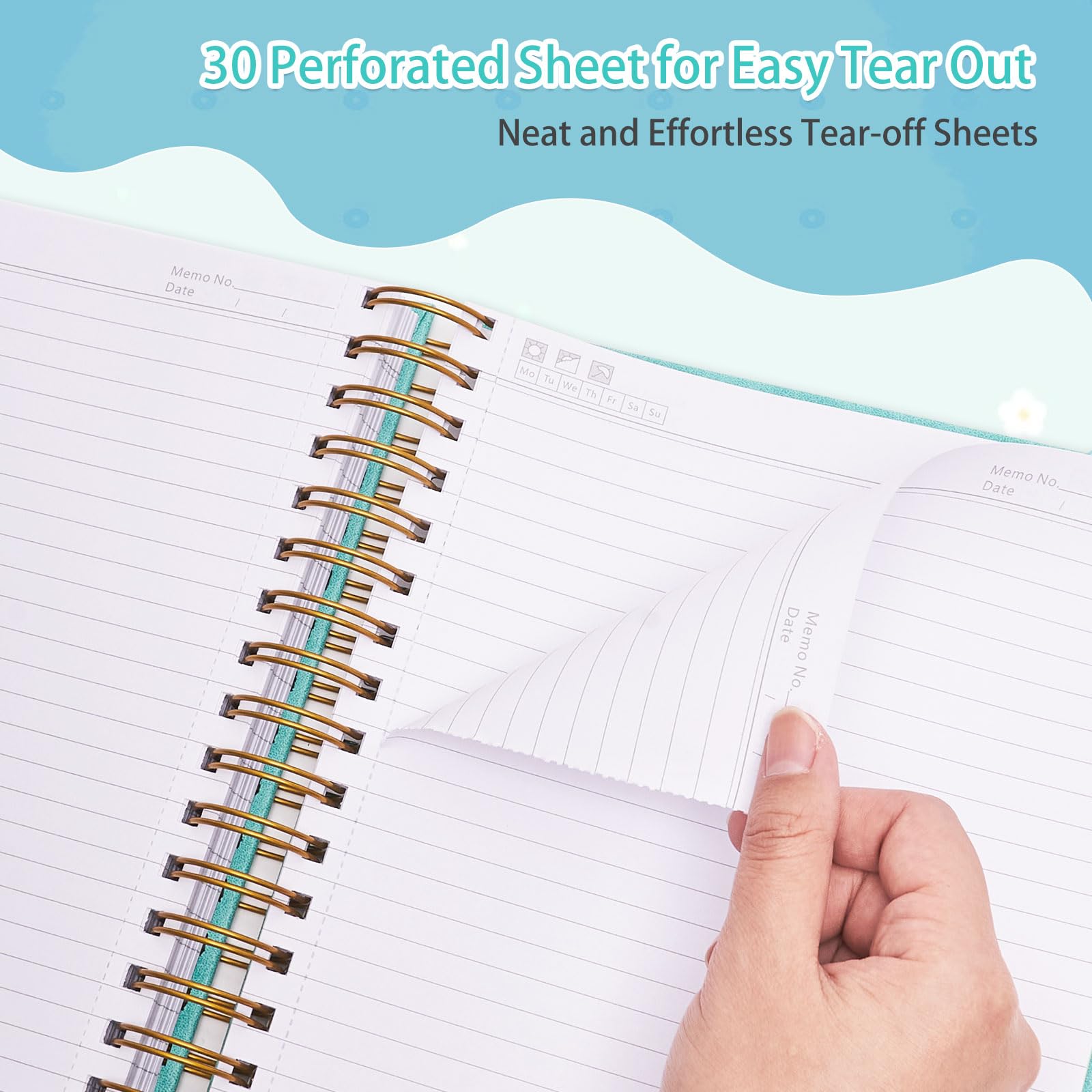 Premium Spiral Notebook - 365 Page Hardcover College Ruled Journal, 8.5