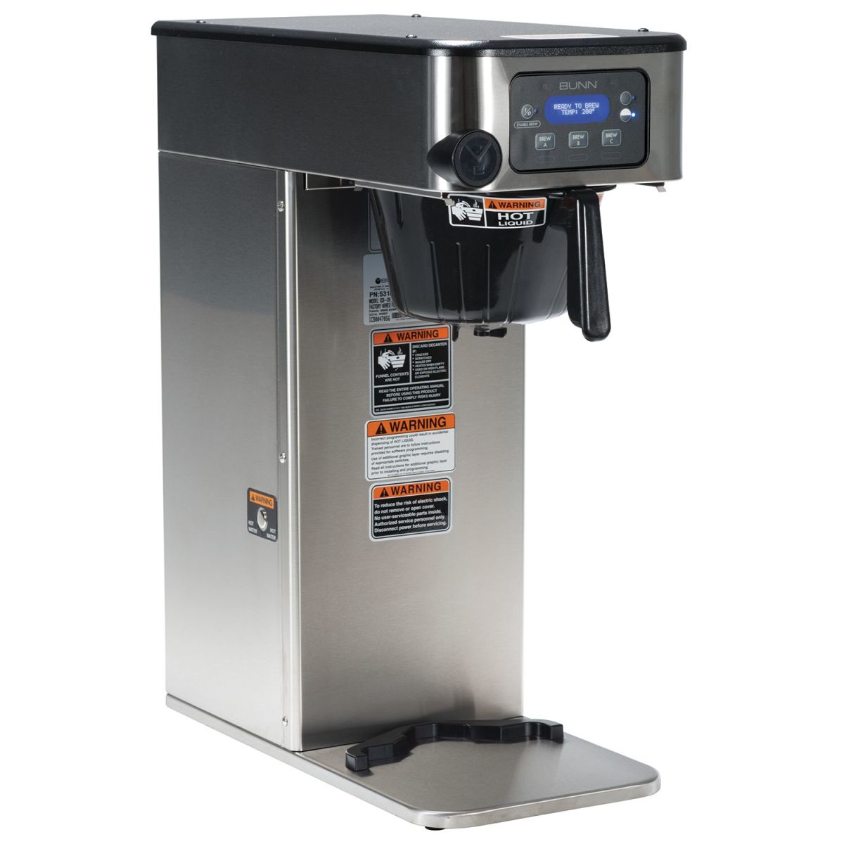 BUNN ICB Infusion Series Commercial Coffee Brewer - Dual Voltage 120V (Model 53100.0100) for Restaurants, Offices & Cafes - Fast Brewing & High Capacity