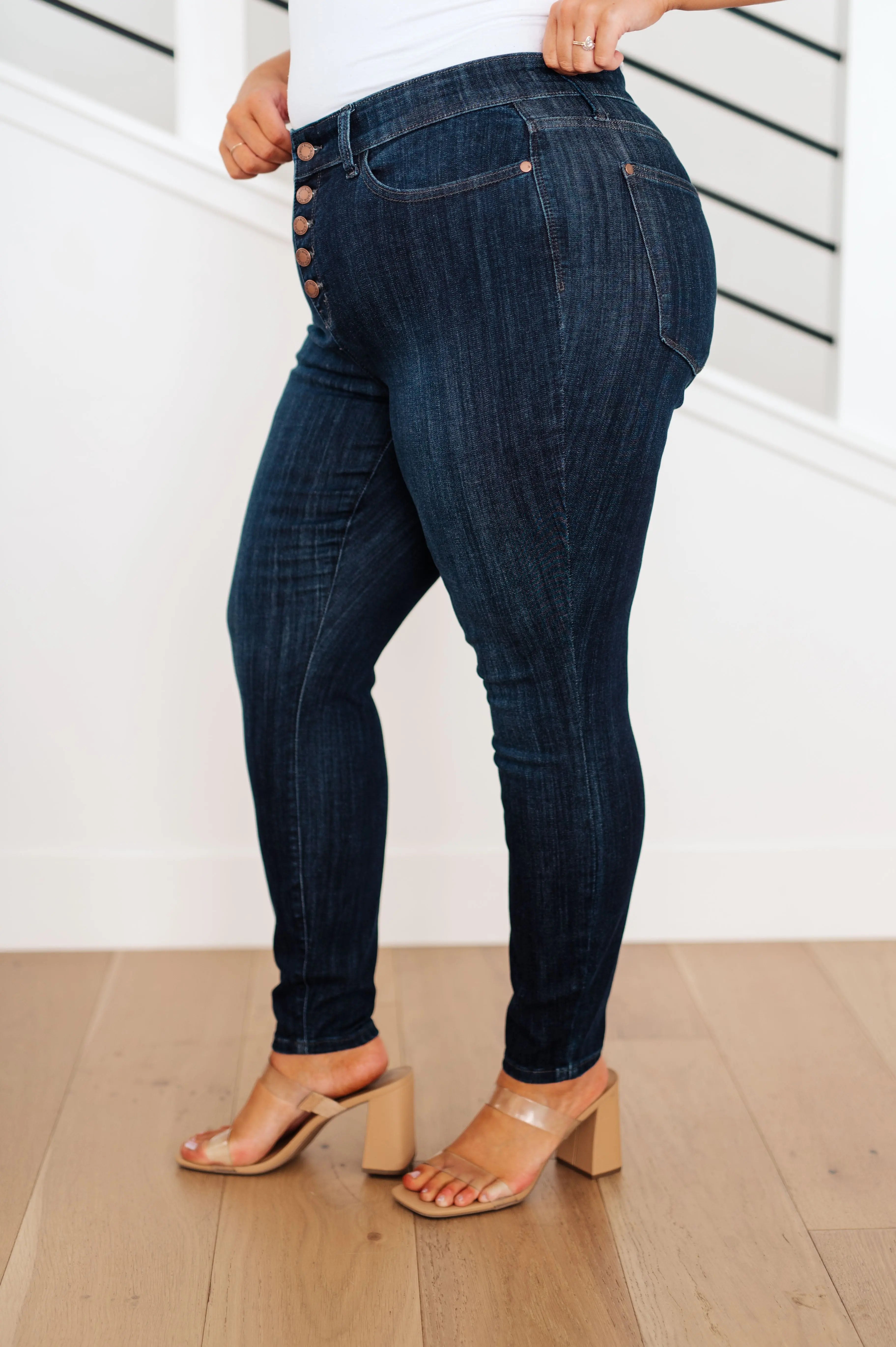 Celecia High Waist Hand Sanded Resin Skinny Jeans for Women - Trendy Stretch Denim Pants for Casual Wear & Night Out