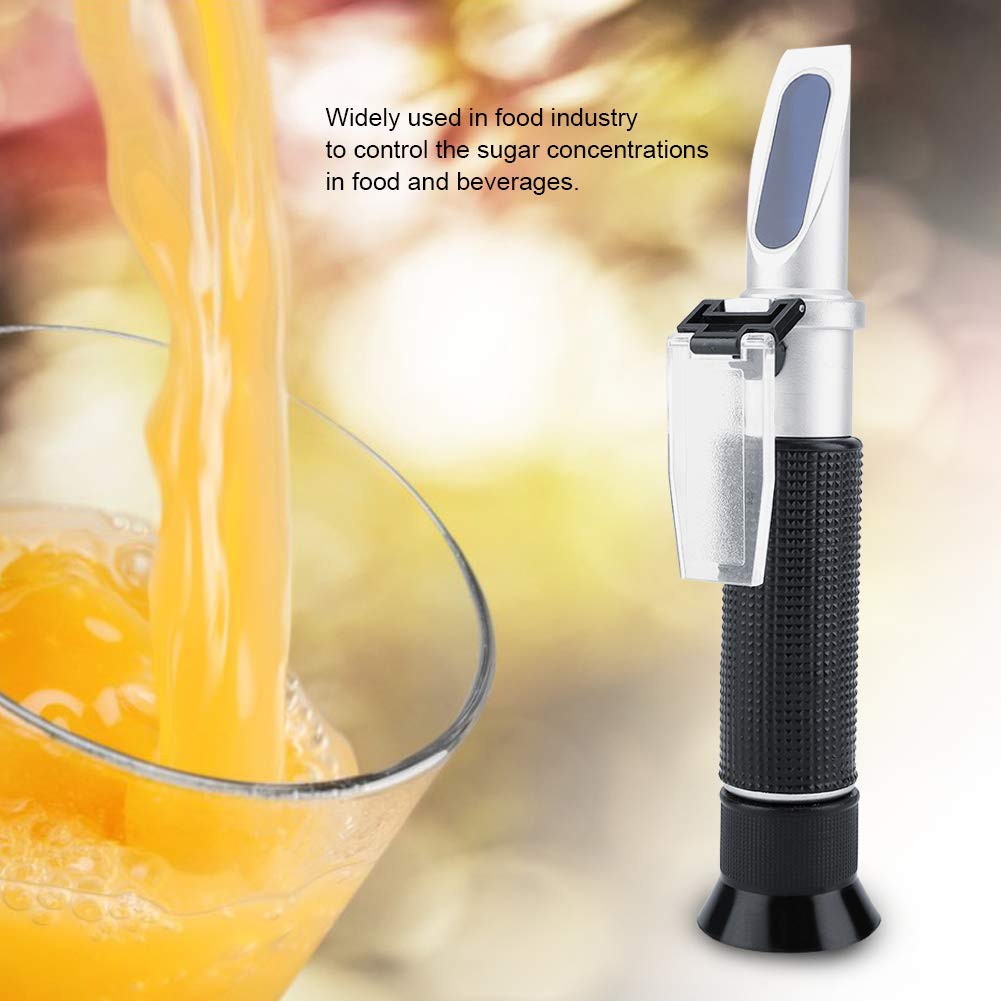 Professional 0-10% Brix Refractometer - Handheld Sugar Content Tester for Food, Jam, Beer, Milk & Fruit Juice | Perfect for Brewing, Winemaking & Food Processing
