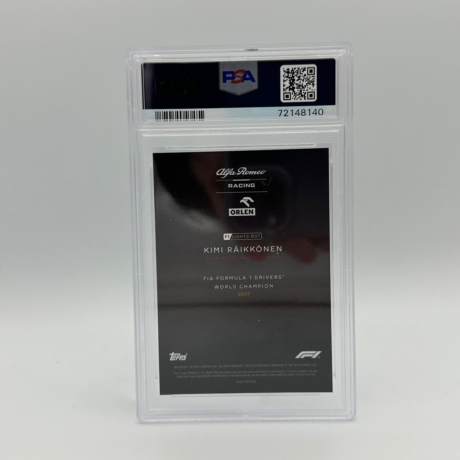 PSA 9 2007 Kimi Raikkonen Formula 1 World Champion Trading Card - 64/75 Limited Edition - Perfect for F1 Memorabilia Collectors & Motorsport Fans