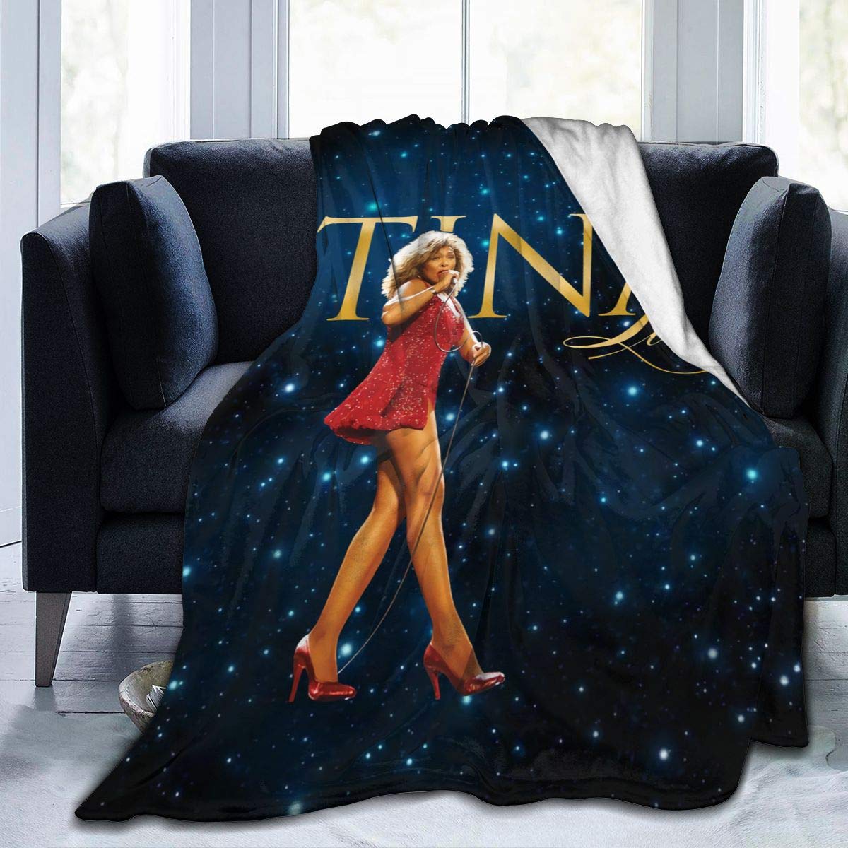 Ultra Soft Tina Throw Blanket - Cozy Fleece Bed & Couch Blanket for All Seasons | Perfect for Sofa, Living Room, Bedroom & Travel Use