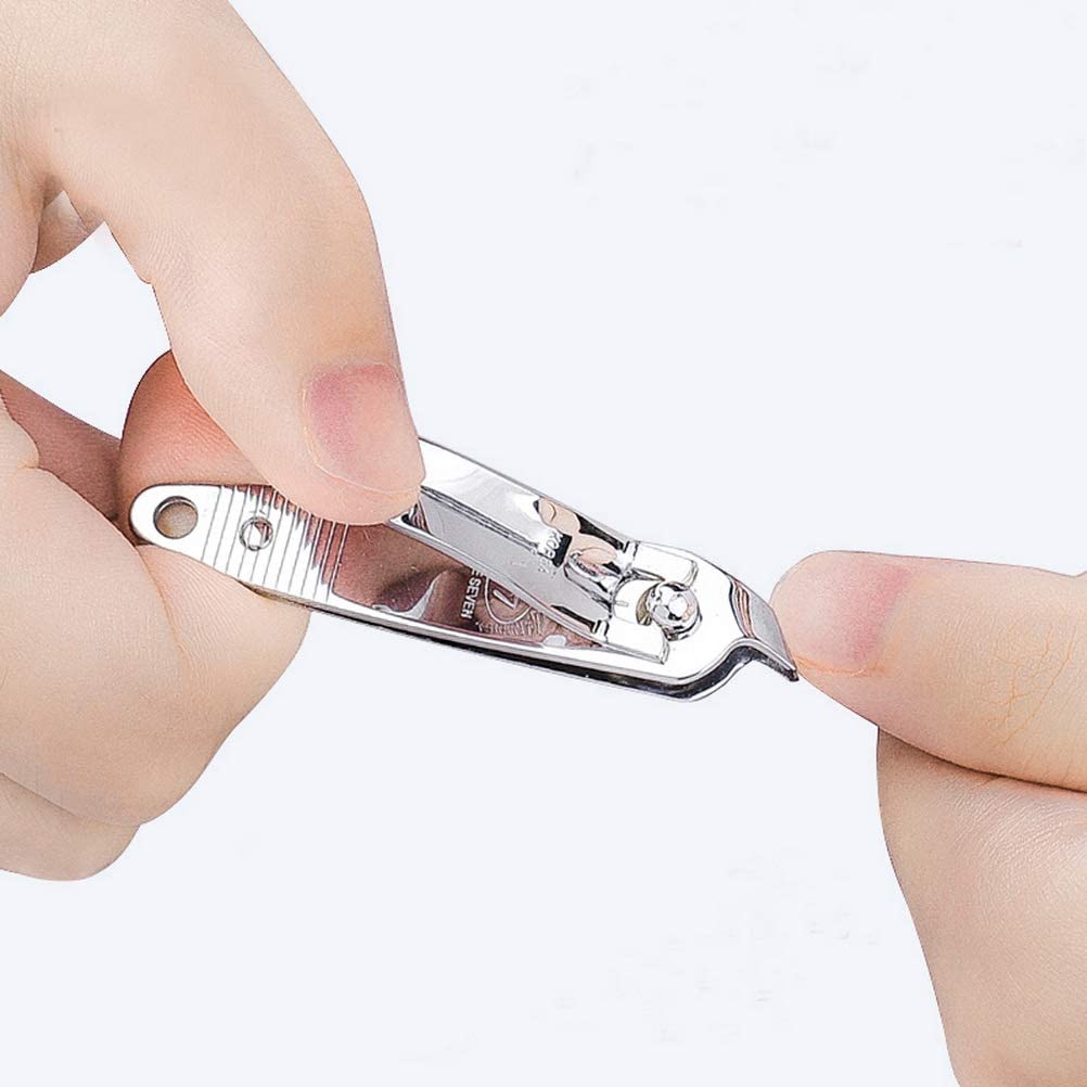 2 PCS Professional Slanted Edge Nail Clippers - Stainless Steel Manicure & Pedicure Tool for Precise Nail Trimming - Perfect for Home, Salon, Travel & Grooming Kits