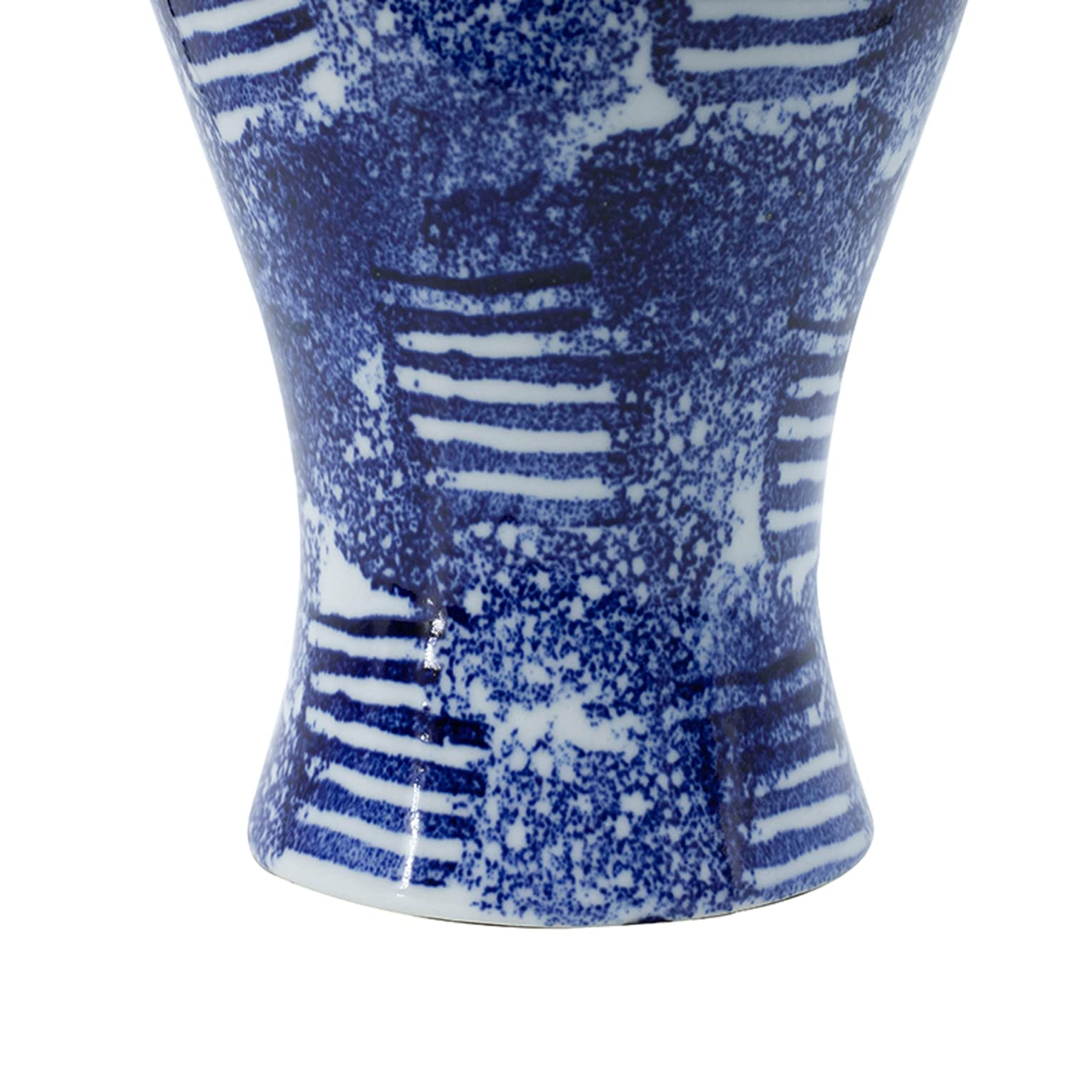A&B Home 13'' Blue and White Porcelain Vase - Handcrafted Ancient Style Ceramic Flower Pot for Home Decor | Perfect for Living Room, Bedroom, or Office Centerpiece