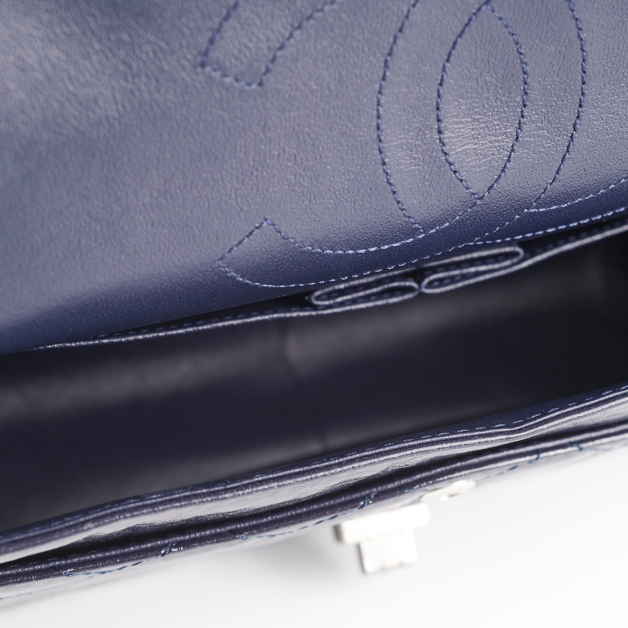 Chanel Reissue 226 Handbag - Shiny Navy Blue Calfskin Leather Crossbody Bag for Women | Perfect for Work, Evening Events & Luxury Fashion Accessories