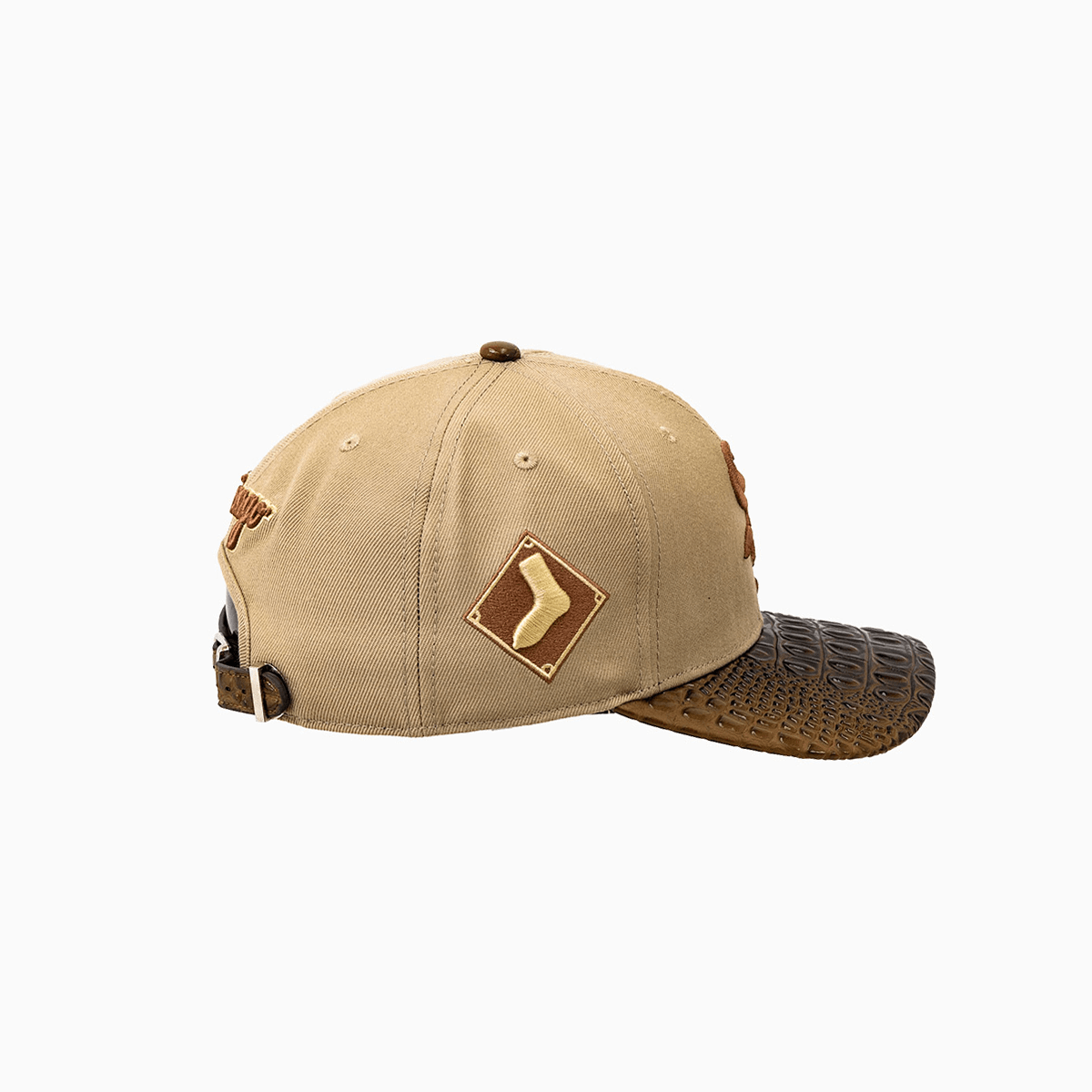 Chicago White Sox MLB Official Leather Visor Wool Snapback Hat for Men - Baseball Fan Gear, Game Day Accessories & Streetwear Fashion