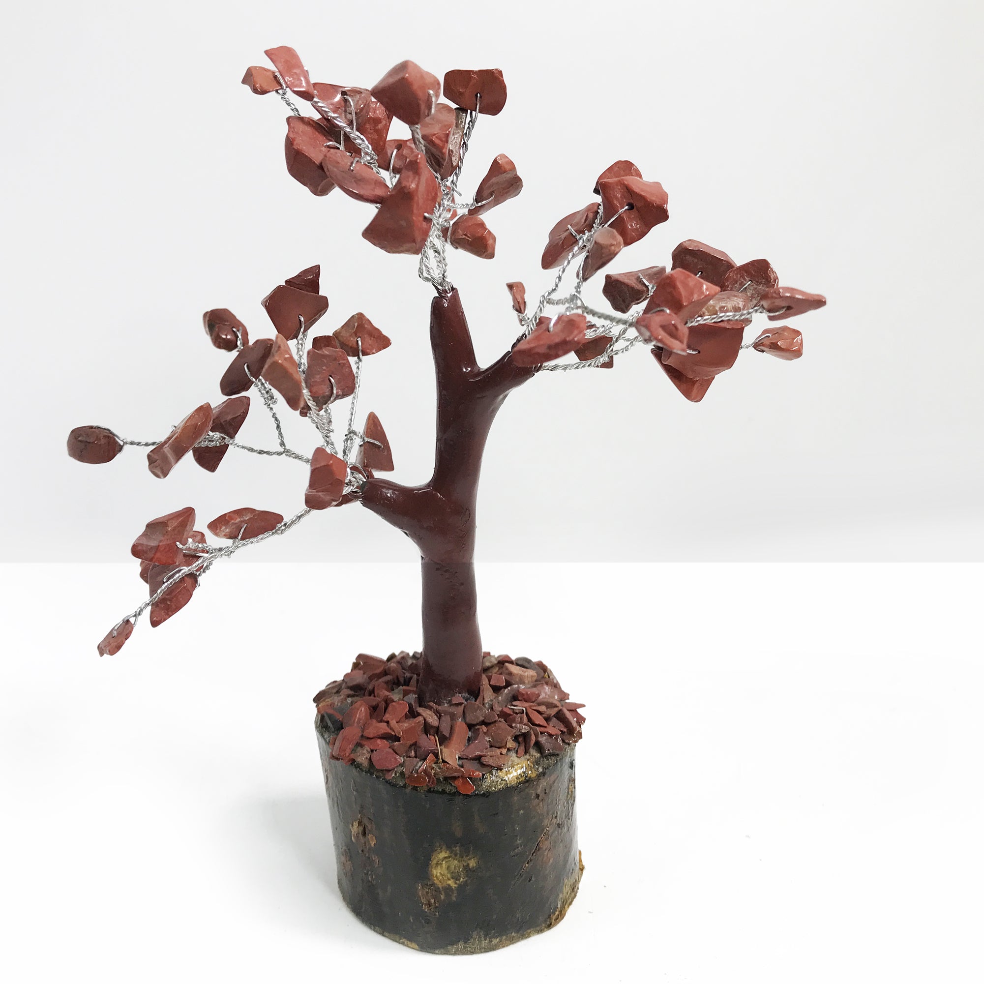 60 Natural Red Jasper Crystal Beads Gemstone Tree for Home Decor, Office Feng Shui, Meditation & Healing - Handmade Healing Crystal Tree for Positive Energy & Spiritual Growth