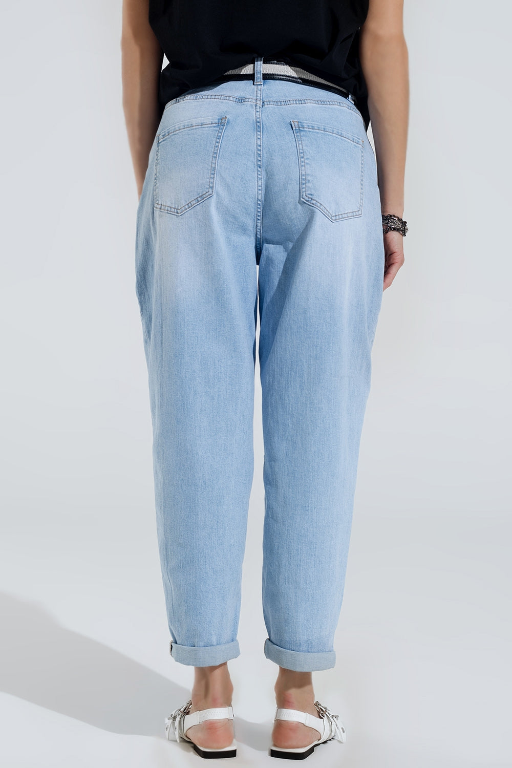 Women's High Waist Side Pocket Jeans - Comfortable Stretch Denim Pants for Casual Wear, Work & Everyday Outfits