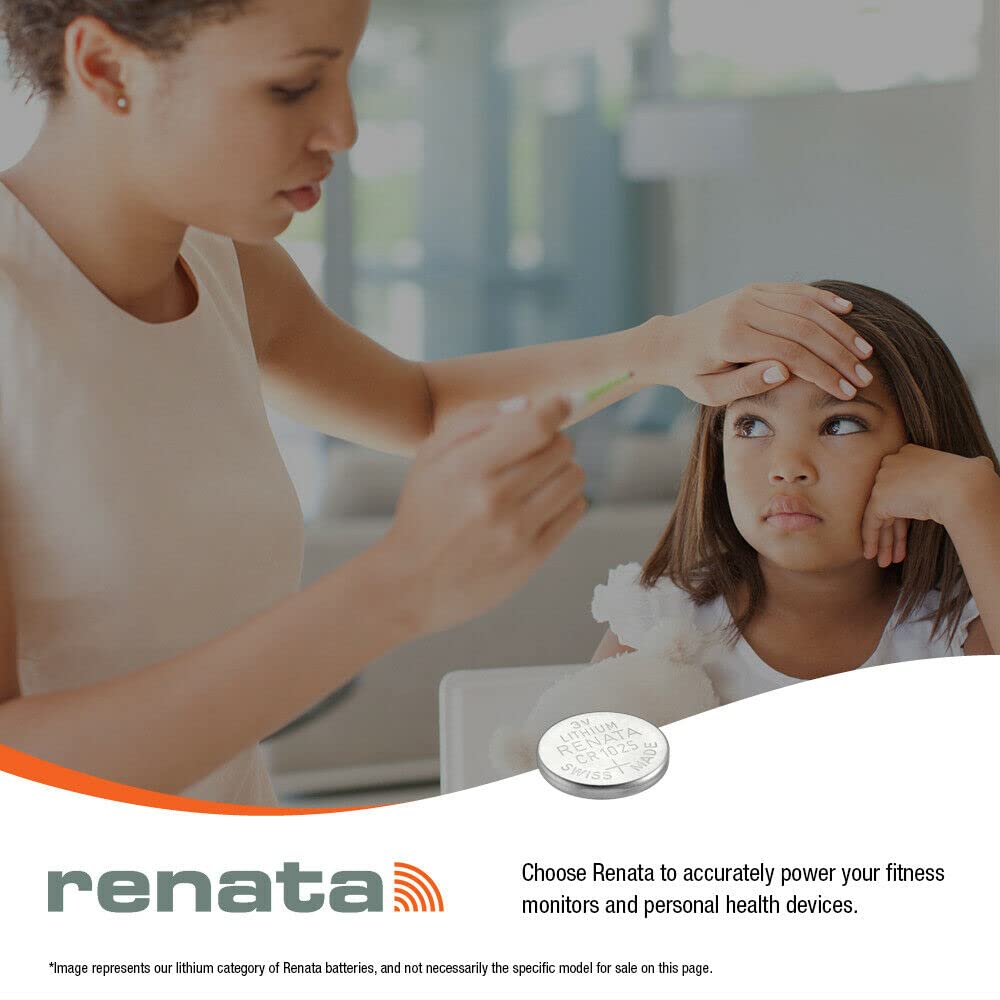 Renata CR2430 3V Lithium Coin Cell Batteries (8-Pack) - Long-Lasting Power for Watches, Calculators, Key Fobs & Medical Devices