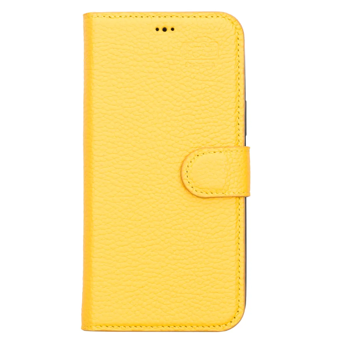 Premium Yellow Leather Magnetic Case for iPhone 13 Pro - Slim Protective Cover with Strong MagSafe Compatibility | Perfect for Work, Travel & Everyday Use