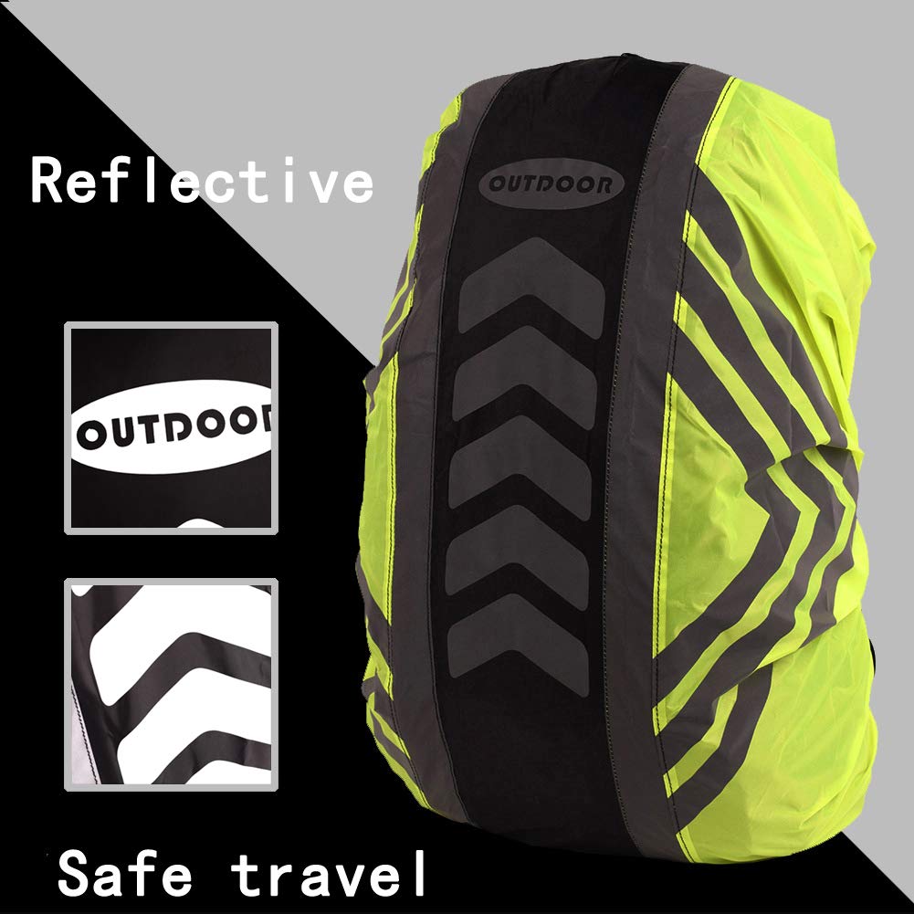 Reflective Backpack Rain Cover 20-55L - Waterproof & Dustproof Travel Bag Protector for Outdoor Camping, Hiking & Commuting - Stay Dry in All Weather Conditions