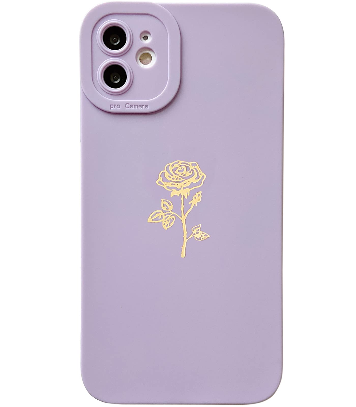Qokey iPhone 11 Case (6.1 Inch 2019 Model) - Rose Gold Flower Design with Anti-Scratch Camera Cover, Shockproof Soft TPU Protective Phone Case for Women & Men - Perfect for Daily Use, Work & Outdoor Activities