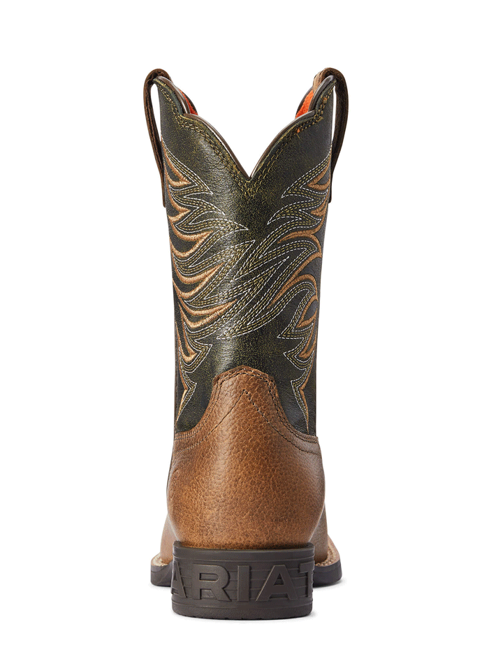 Ariat Kids Firecatcher Western Boots - Distressed Brown Leather Cowboy Boots for Boys & Girls | Perfect for Rodeo, Horseback Riding & Western Fashion
