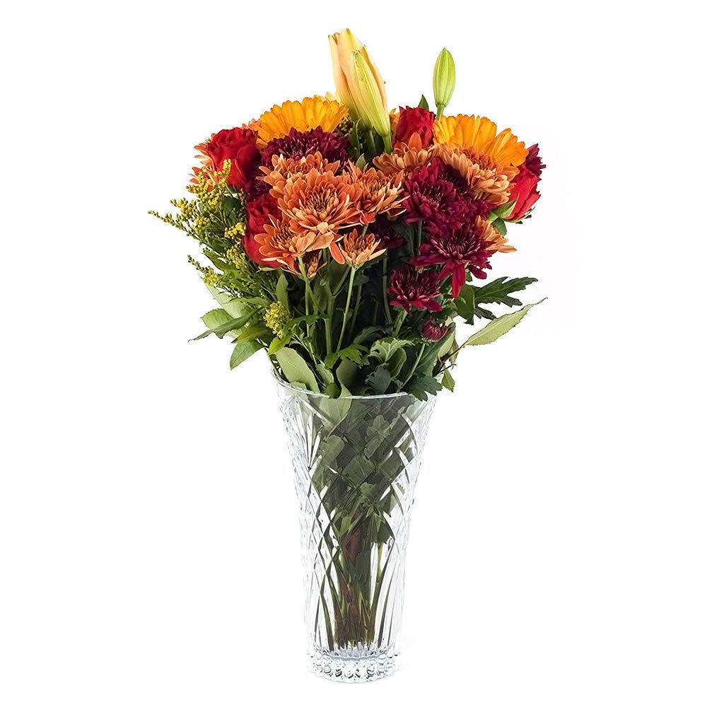 Large 30cm Transparent Glass Flower Vase - Elegant Home Decor for Centerpieces, Wedding Arrangements & Living Room Display
