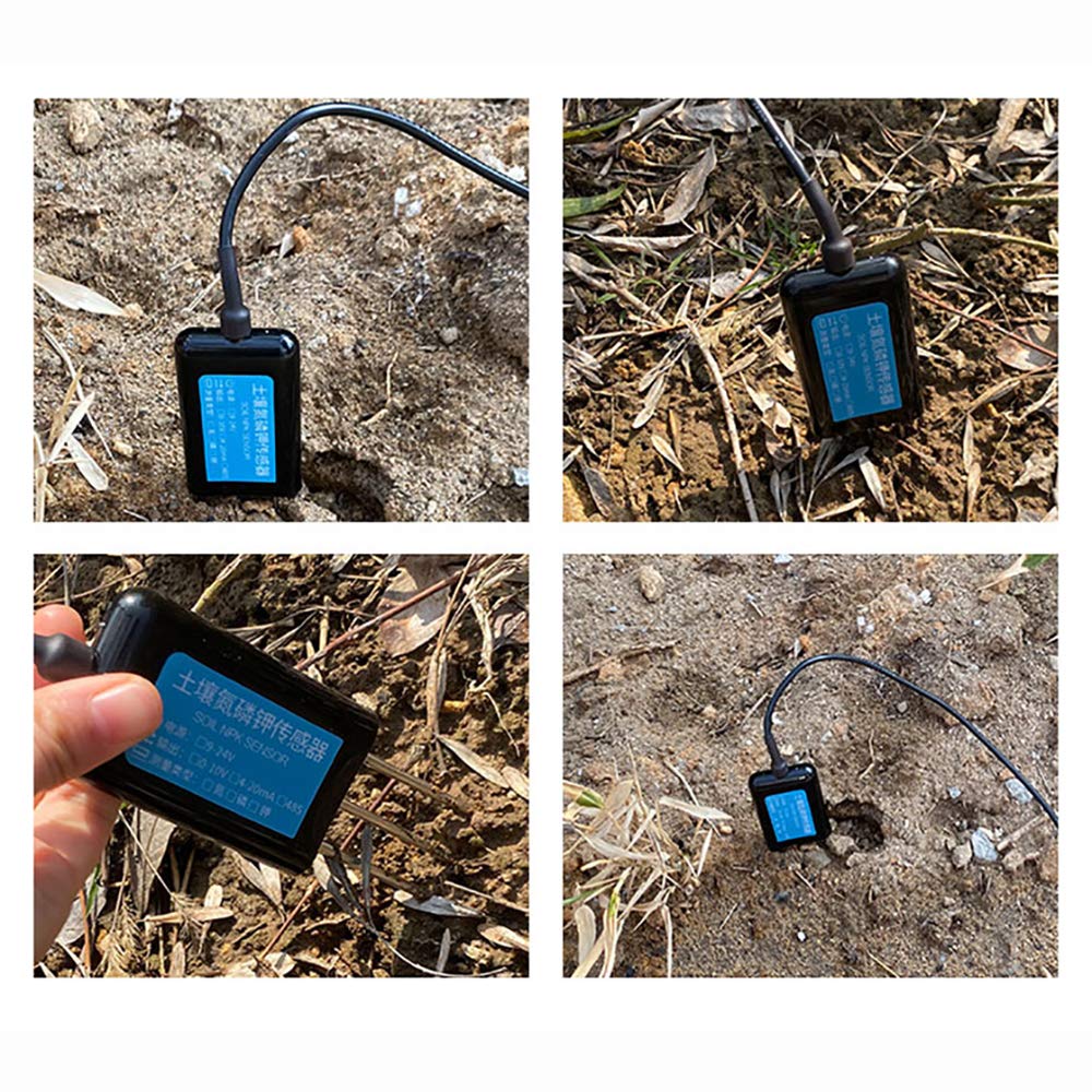 High-Precision NPK Soil Sensor with RS485 & IP68 - Digital Soil Tester for Agriculture, Greenhouse, and Hydroponics - Measure N/P/K Fertilizer Levels, Soil Fertility & Environmental Conditions (Perfect for Smart Farming, Precision Agriculture & Soil Analysis)