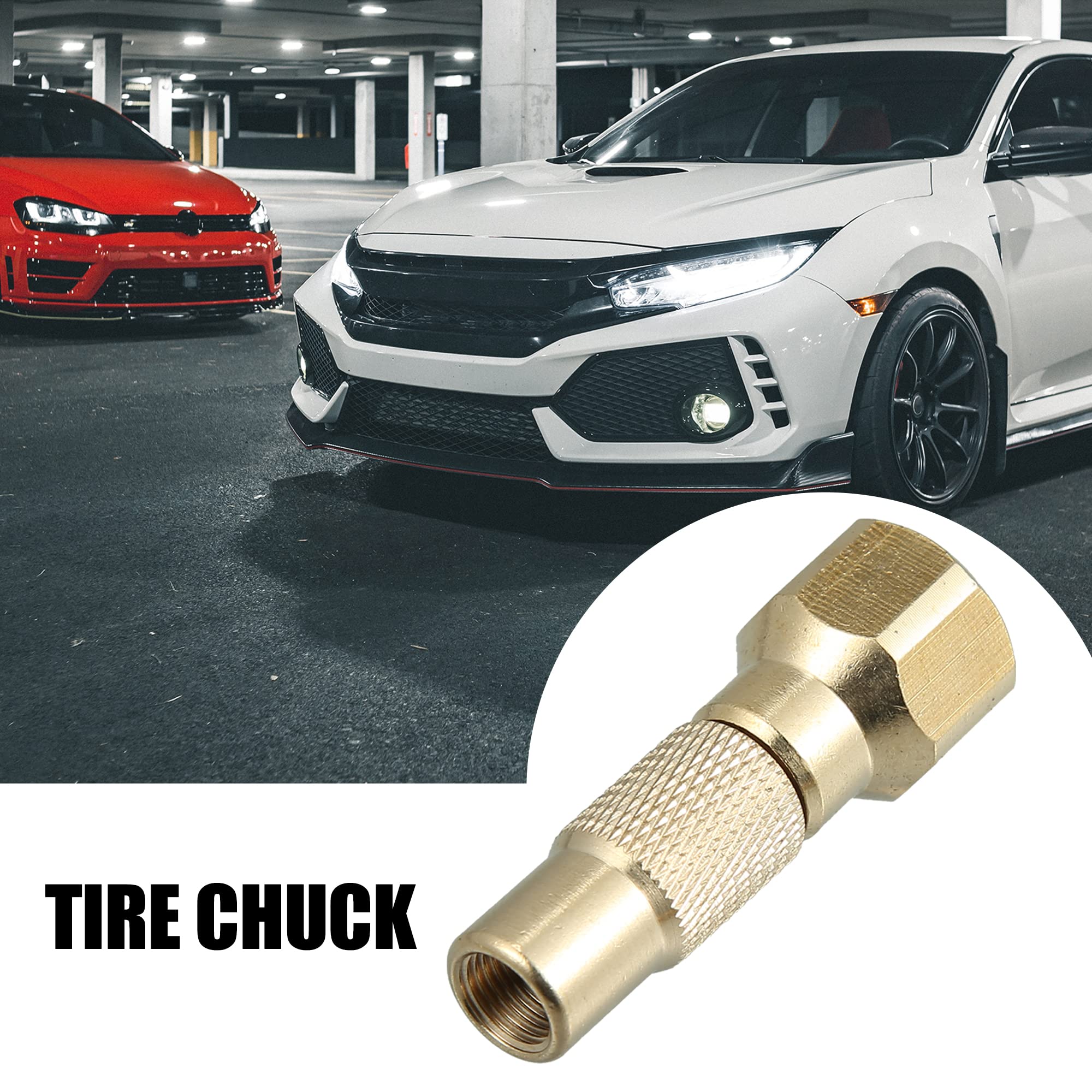 X AUTOHAUX Screw-On Car Tire Chuck Adapter - Heavy Duty Air Chuck for Tire Inflators & Compressor Pumps - Perfect for Car, Truck, SUV & Bike Tires - Quick Connect Accessories for Easy Inflation at Home or Roadside