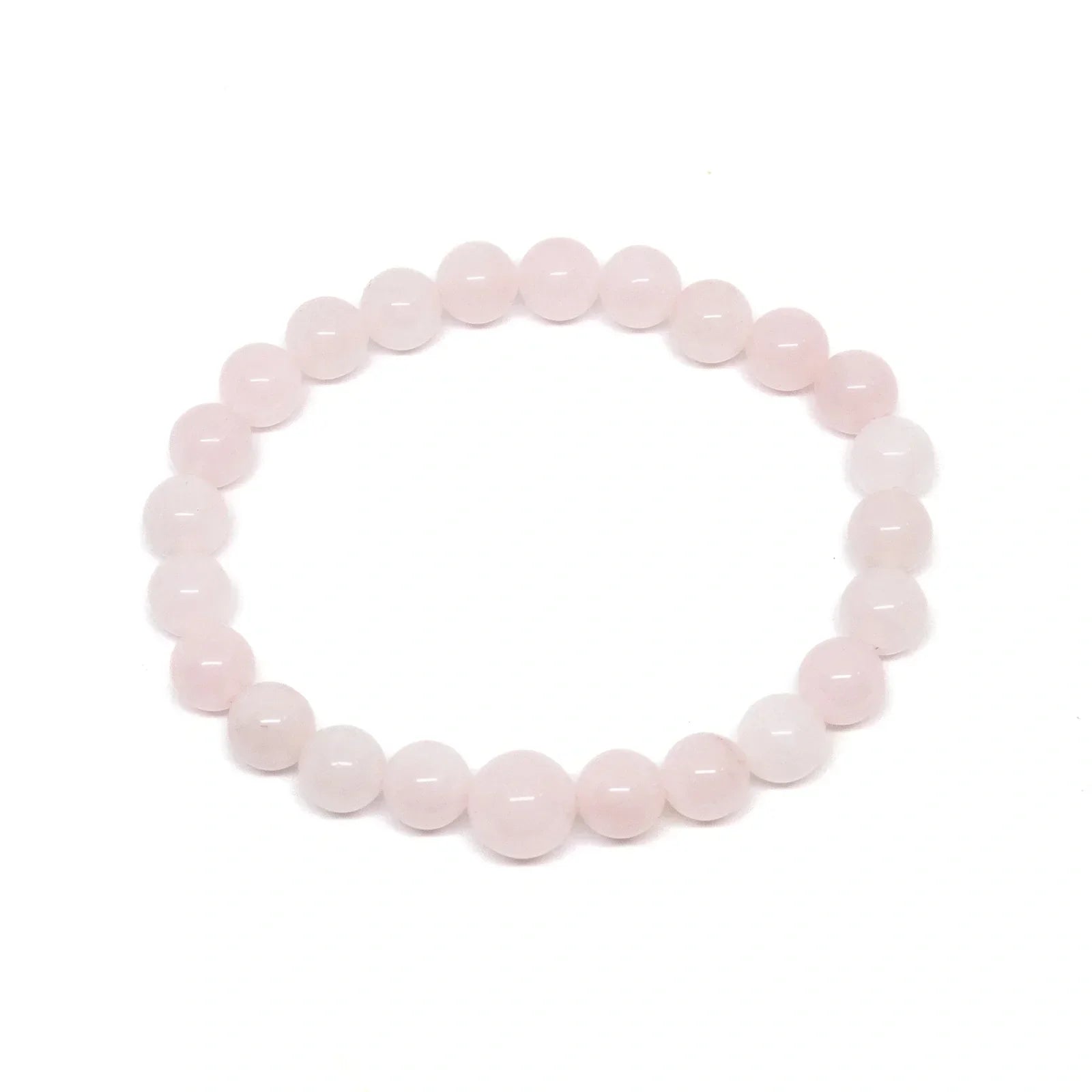 Rose Quartz Beaded Bracelet - 4mm Prayer Beads for Large Wrists - Spiritual Healing, Meditation & Stress Relief Jewelry