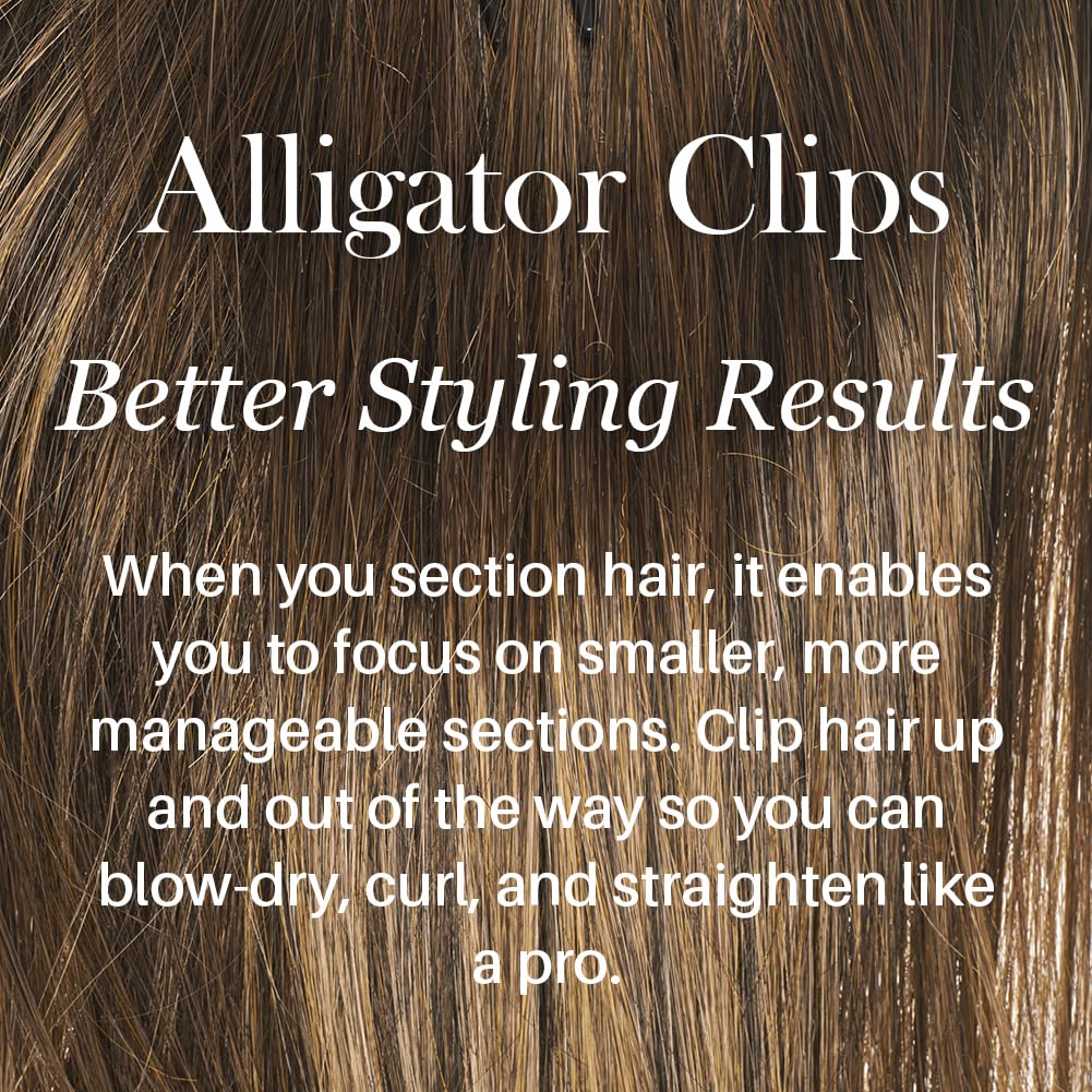 L’ange Alligator Hair Clips Wide Teeth Double-Hinged Design for Sectioning & Securing Hair - Professional Styling Results 4-Pack (Blush) - Perfect for Salon, Home Hair Styling & DIY Haircuts