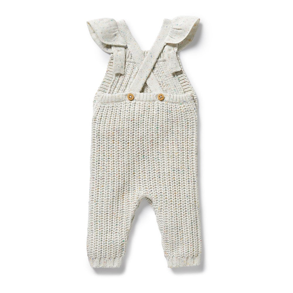 Organic Cotton Knitted Ruffle Overalls for Women - Soft & Comfortable Baby & Maternity Wear - Perfect for Casual Outings, Nursing & Playtime