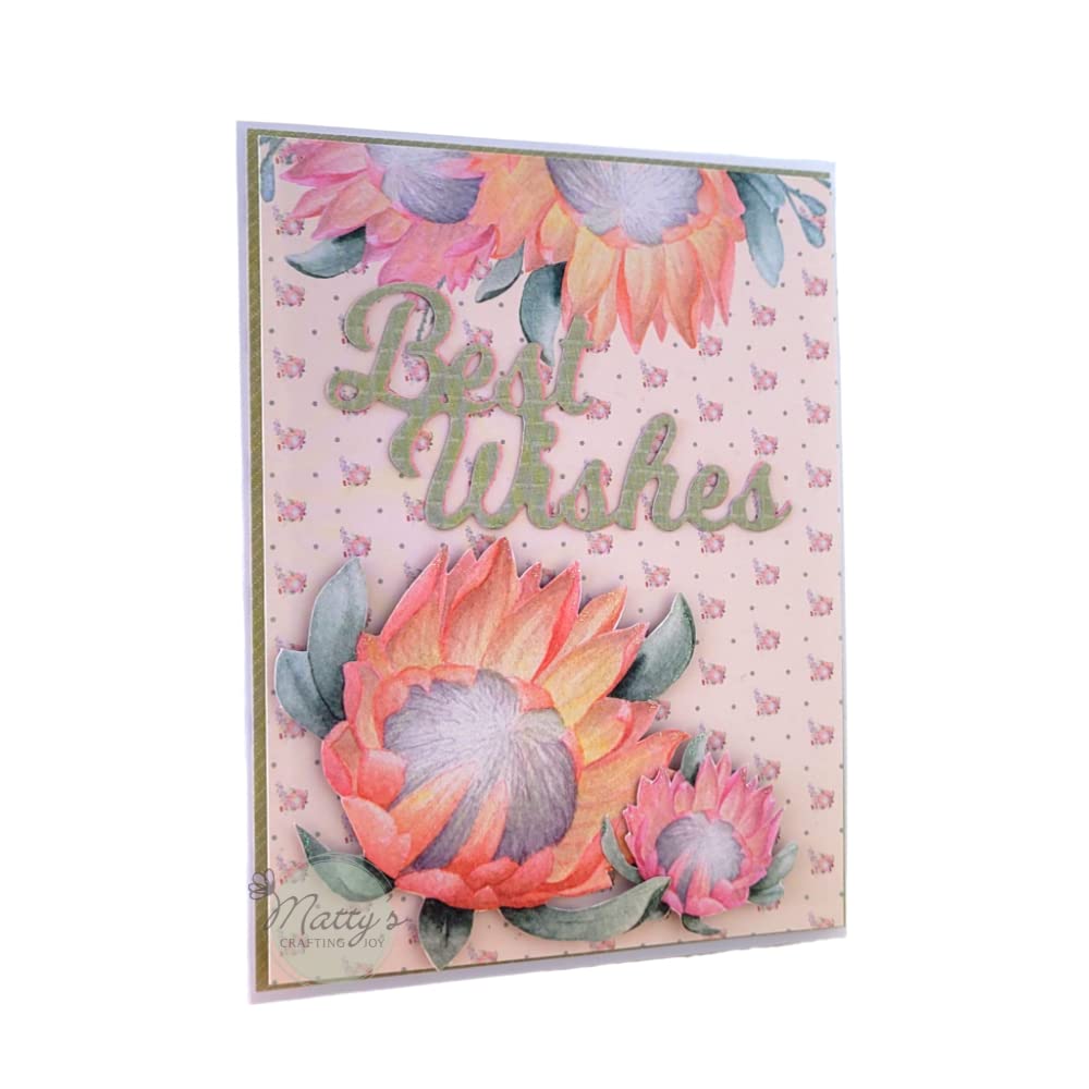 Matty's Crafting Joy Floral Grace 12x12 Double Sided Scrapbook Cardstock Paper Pad - 24 Floral Designer Patterned Papers for Scrapbooking, Card Making, DIY Crafts & Home Decor Projects