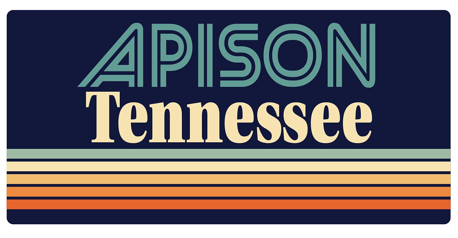 Apison Tennessee 5 x 2.5-Inch Retro Fridge Magnet - Vintage Souvenir for Refrigerators, Lockers & Metal Surfaces - Perfect for Home, Office & Travel Decor