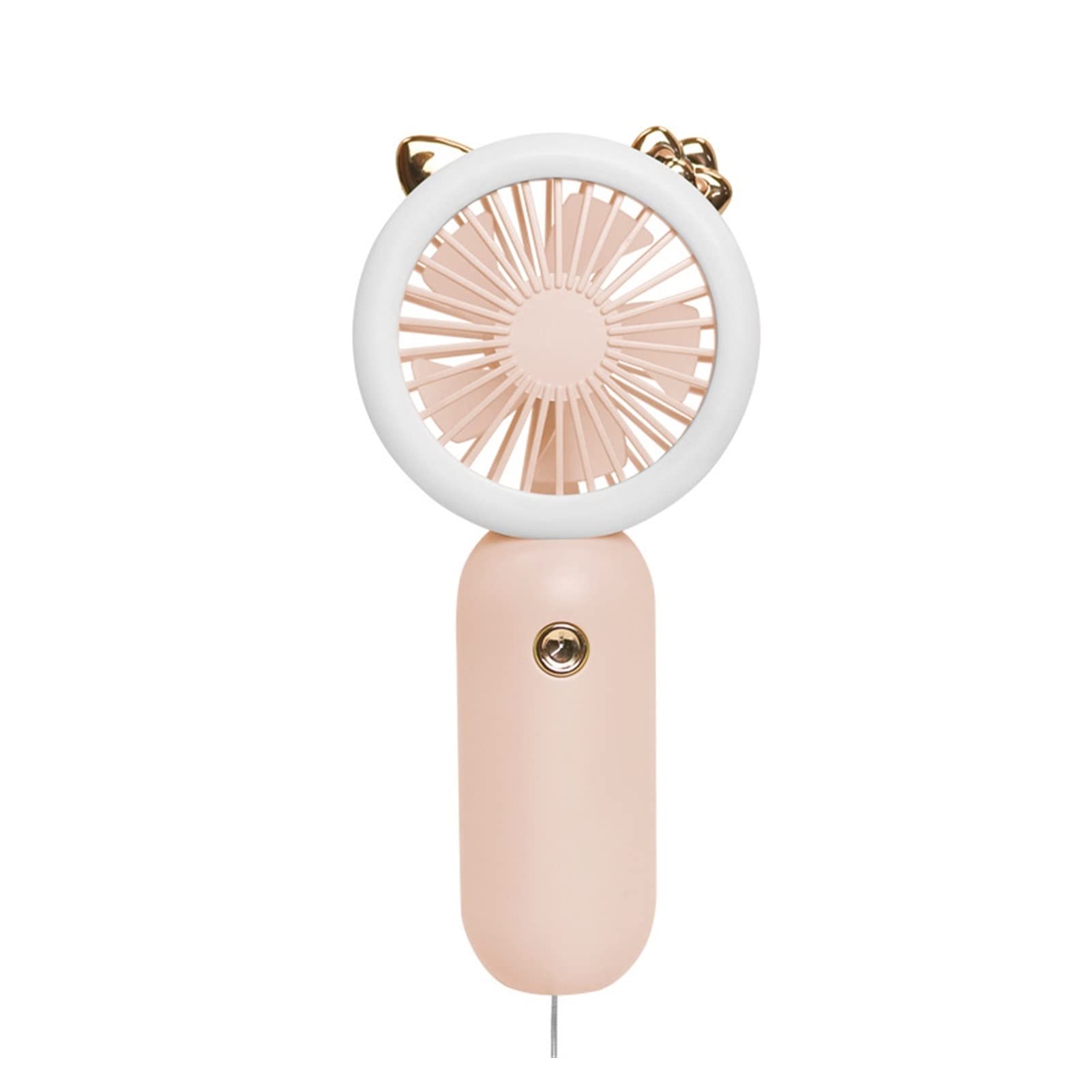 JKYYDS Handheld Mini Fan - USB Rechargeable Portable Pocket Fan for Desk, Dorm, Travel - Pink Personal Cooling Fan | Perfect for Students, Office, Outdoor Activities & Summer Use
