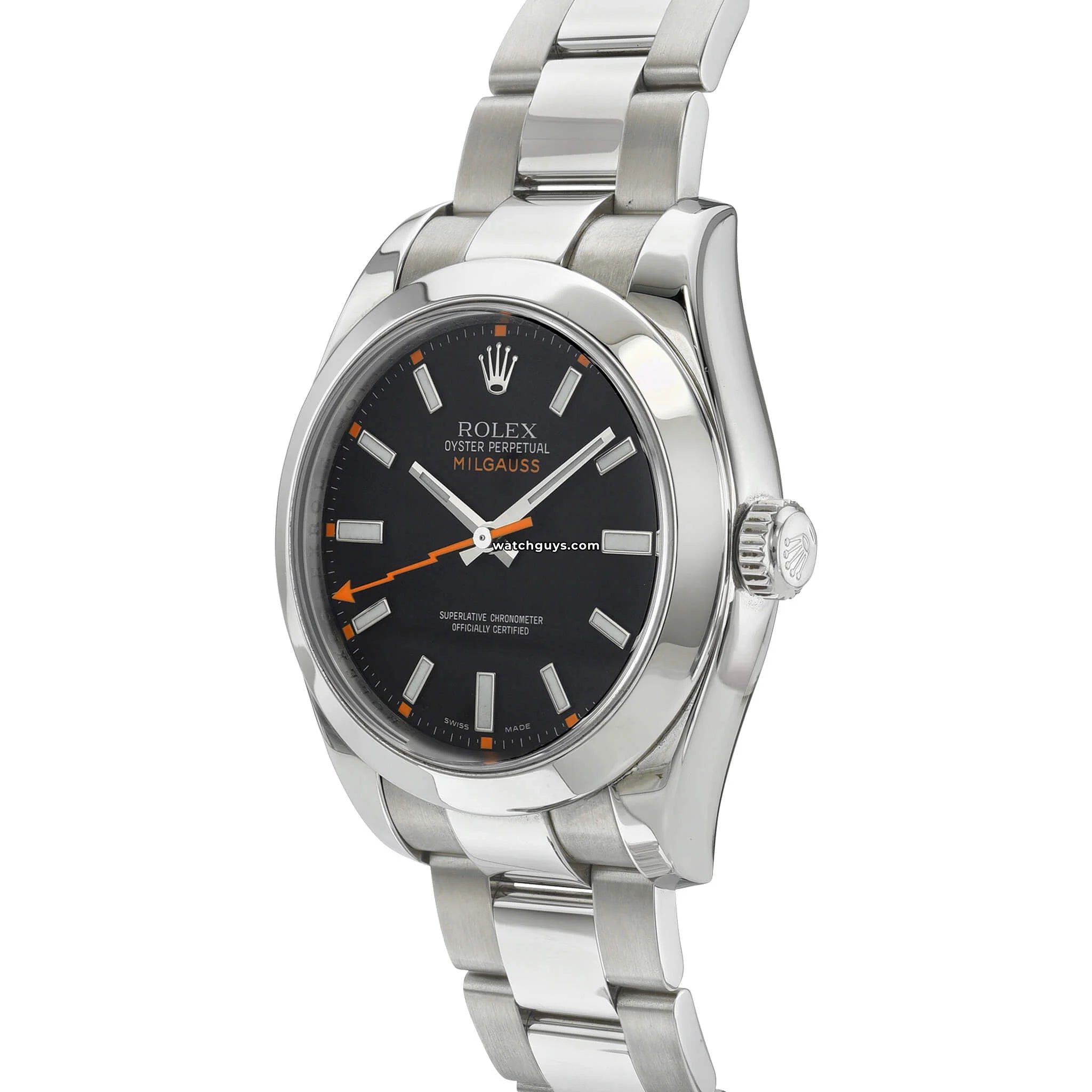 Original Rolex Milgauss 116400 Black Dial Stainless Steel Men's Watch - Luxury Timepiece for Business, Gifting & Special Occasions
