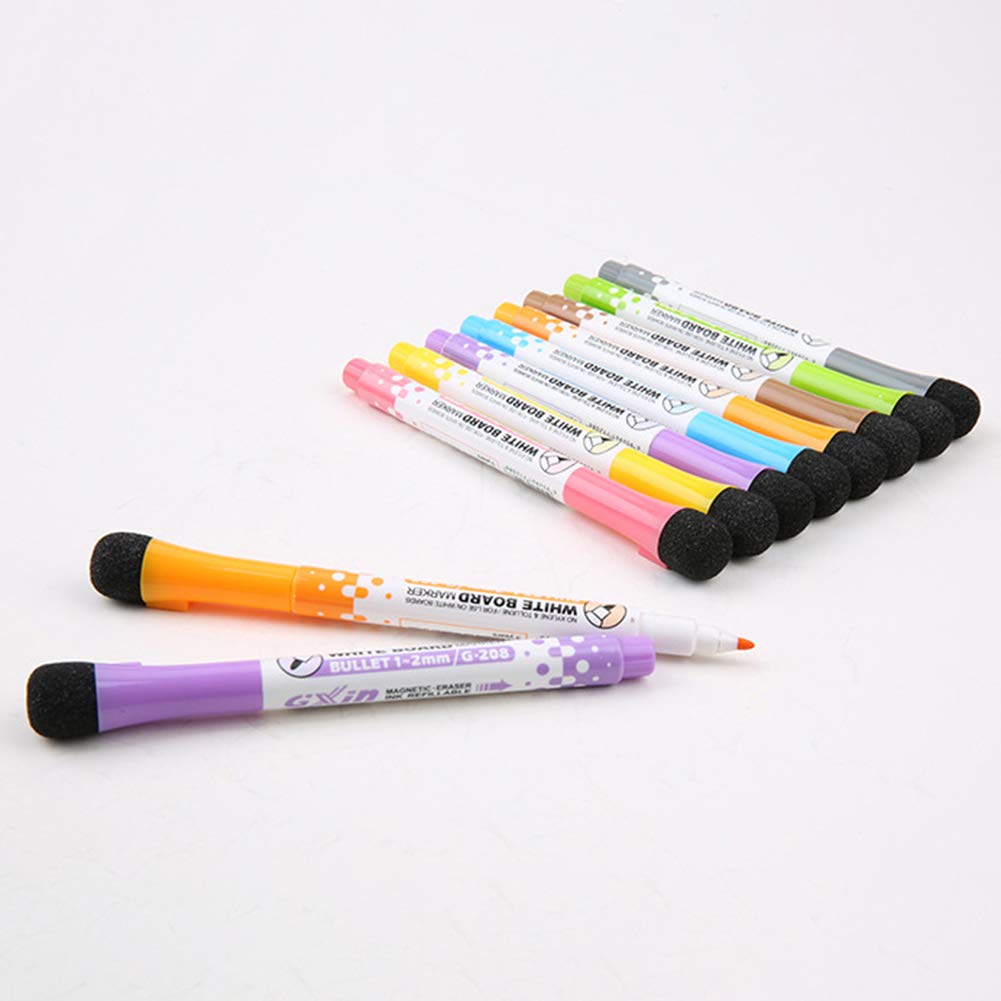 Magnetic Whiteboard Marker - Black Erasable Dry Erase Pen for Office, School & Home - Smooth Writing Whiteboard Marker for Presentations, Teaching & Creative Note Taking