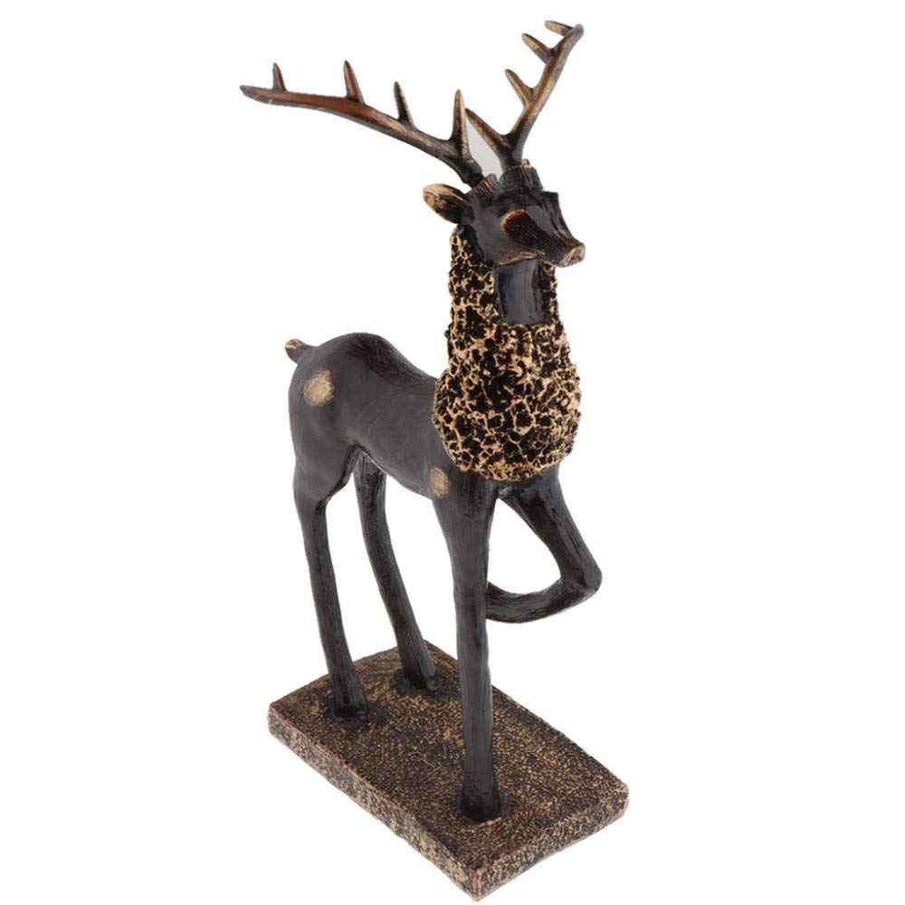 Resin Mini Standing Deer Statue - Elegant Home Décor Sculpture for Cabinets, Shelves & Garden | Perfect for Living Room, Bedroom & Outdoor Decoration