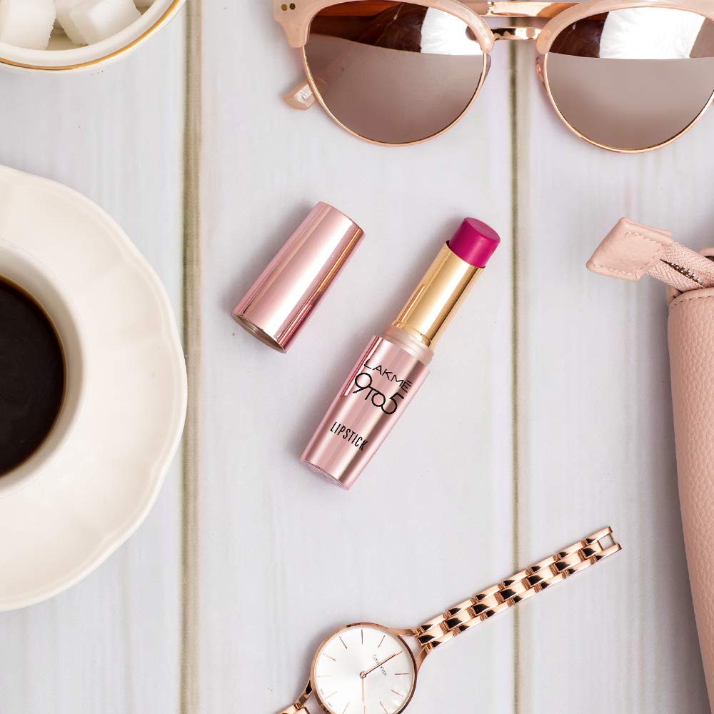 LAKMÉ 9To5 Primer + Matte Lipstick in Blushing Nude MP7 - 3.6g Long Lasting Lip Color for Work & Everyday Wear | Perfect for Office, Dates & Special Occasions