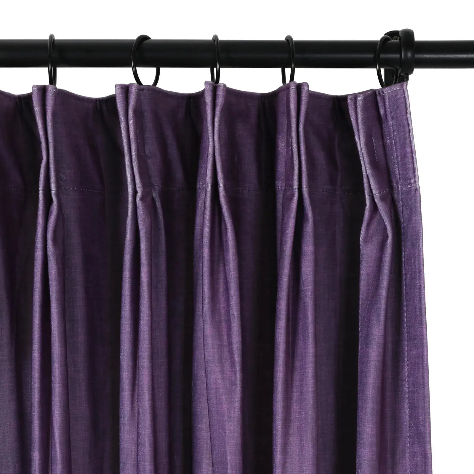 Amy Switzer Printed Velvet Pleated Curtains - Elegant Window Drapes for Living Room, Bedroom & Home Decor
