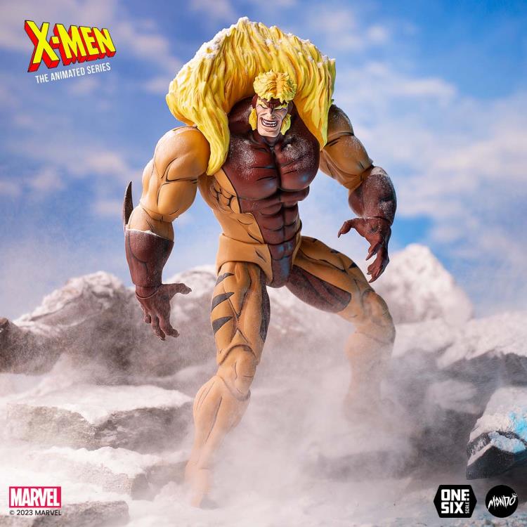 X-Men The Animated Series Sabretooth 1/6 Scale Collectible Action Figure - Perfect for Marvel Fans, Display & Comic Book Collections