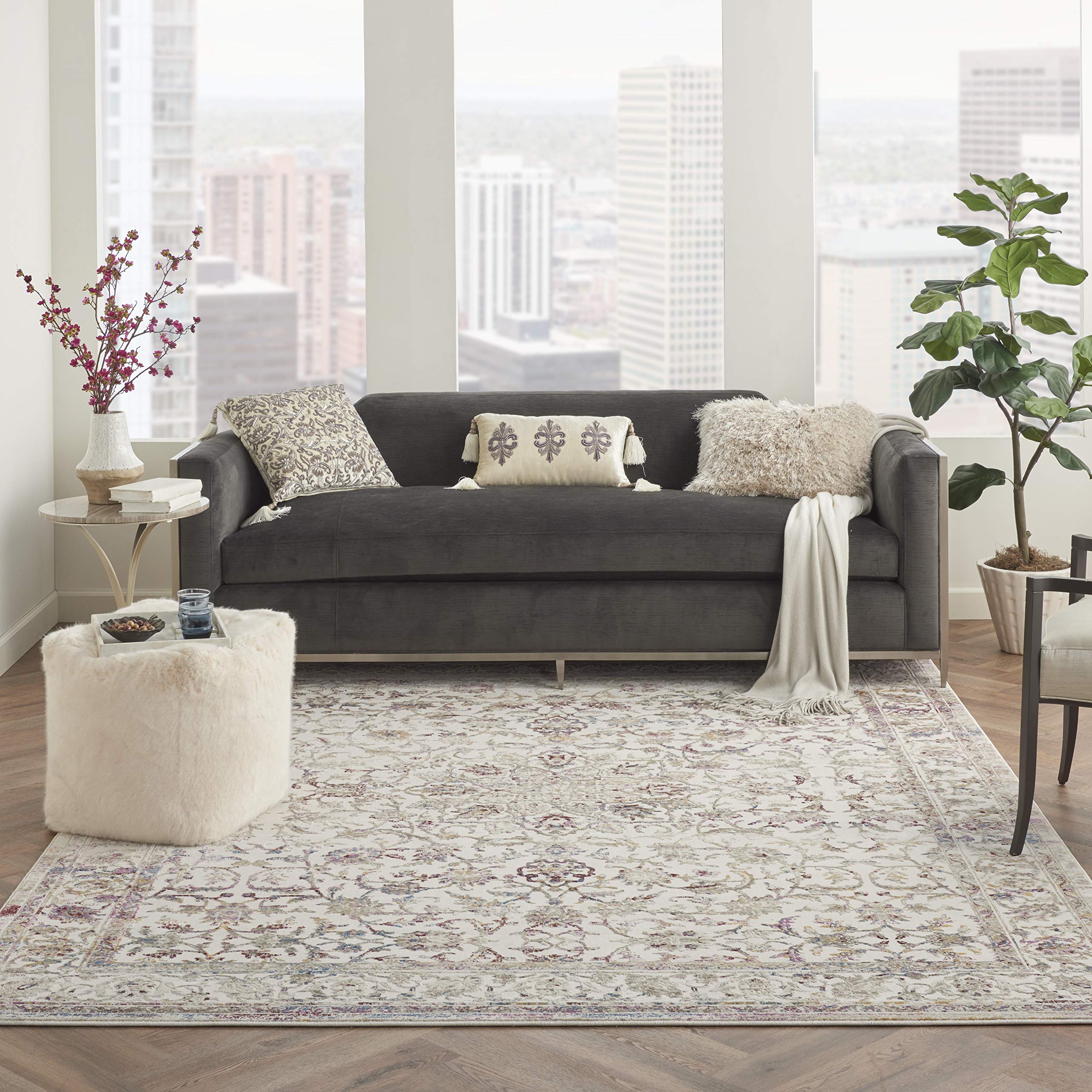 Nourison Vintage Vita Bohemian Ivory/Multi 8x10 Area Rug - Non-Shedding, Easy to Clean, Soft & Durable - Perfect for Living Room, Bedroom, Dining Room or Kitchen Decor
