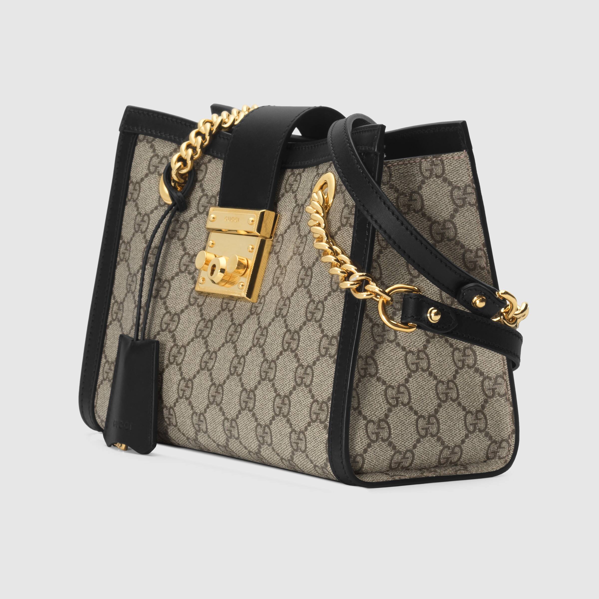Gucci Padlock Small Shoulder Bag for Women - Black Leather Crossbody Purse with Gold Hardware | Perfect for Work, Travel & Evening Events