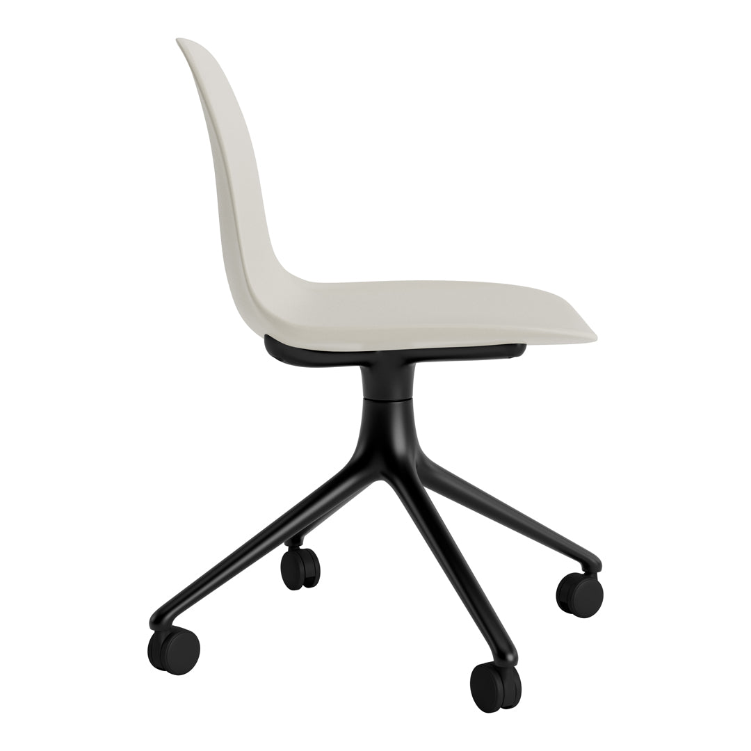 Ergonomic Form Chair with 4-Wheel Swivel Base - Adjustable Office Chair for Home & Work - Perfect for Desk Work, Gaming, and Study Sessions
