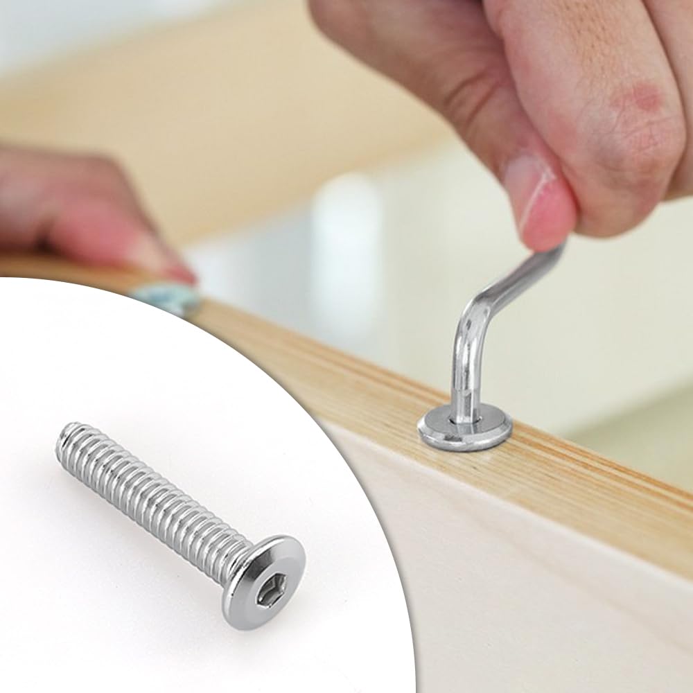 1/4-20 x 1 Inch (30 PCS) 304 Stainless Steel 18-8 Flat Head Socket Cap Screws - Full Thread Binding Bolts for Furniture Assembly, DIY Projects & Metal Connections