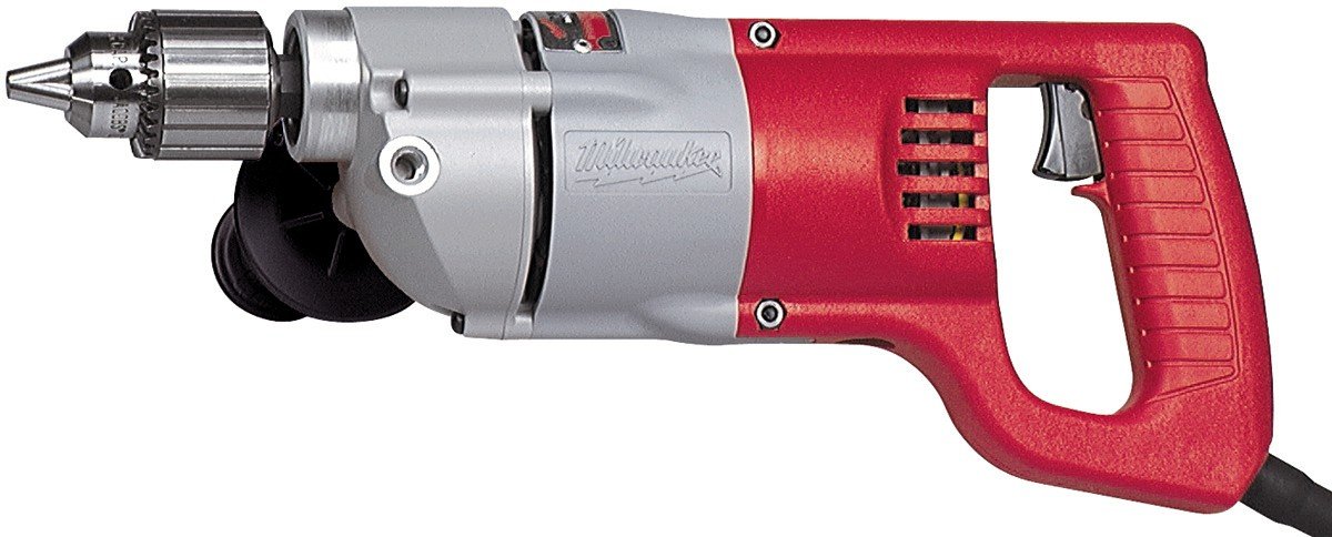 Milwaukee 1250-1 HoleShooter 1/2-Inch Heavy Duty Drill with D-Handle & Reverse Function - Perfect for Woodworking, Metal Drilling & Construction Projects