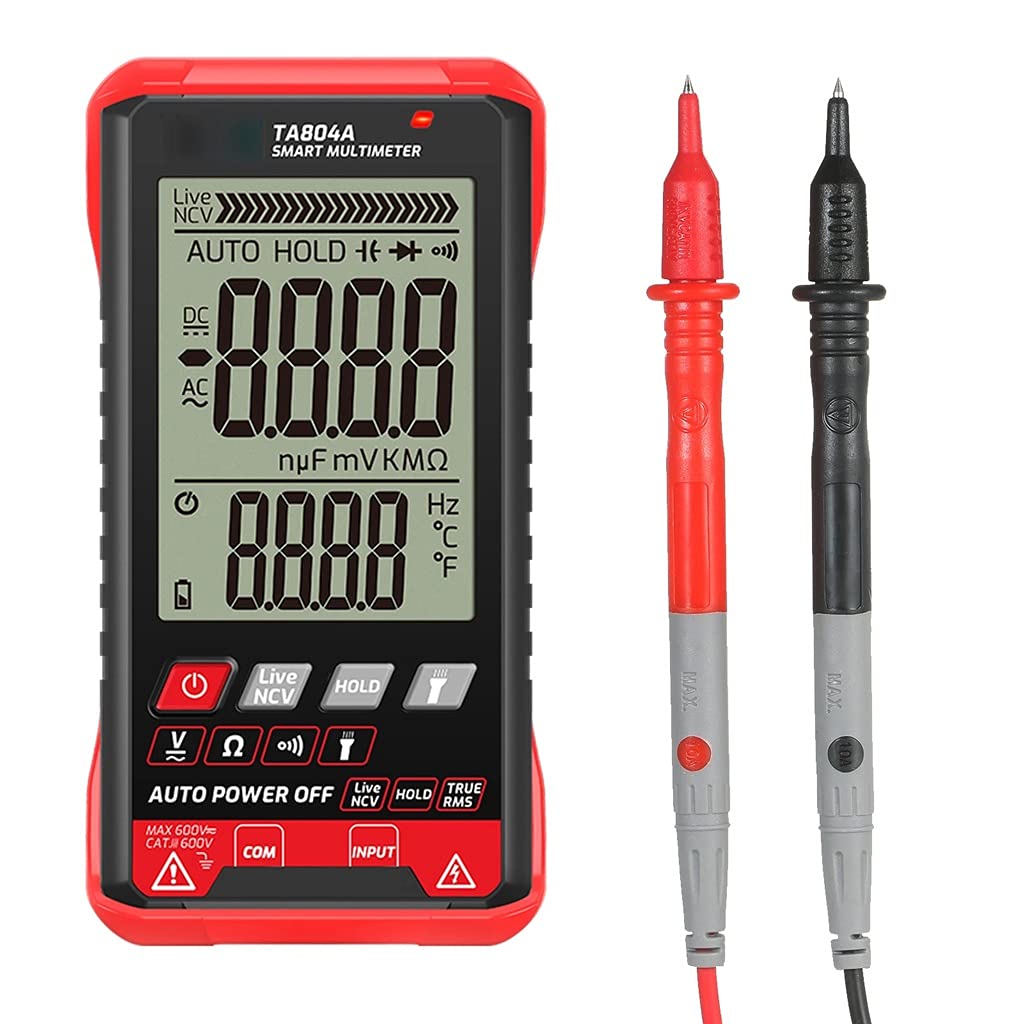 Professional WALNUTA TA804A Digital Multimeter - True RMS Auto-Ranging Multimeter with NCV, Voltage Tester, OHM Meter for Home, Automotive & Electrical Repair