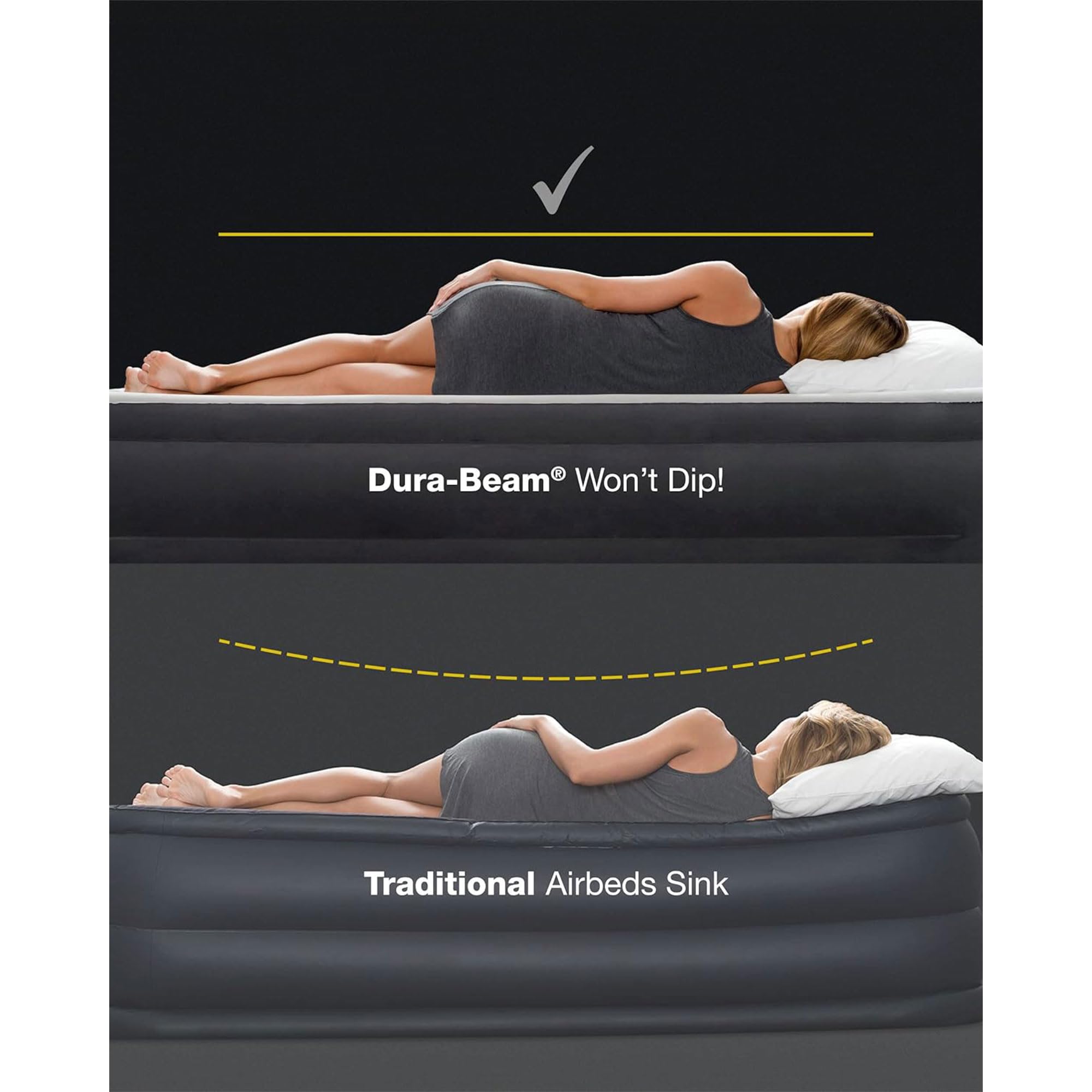 Intex 18 Inch Twin Size TruAire Luxury Air Mattress with Fiber Tech & Built-in Electric Pump - 2 Pack, Grey - Perfect for Guest Beds, Camping & Home Essentials