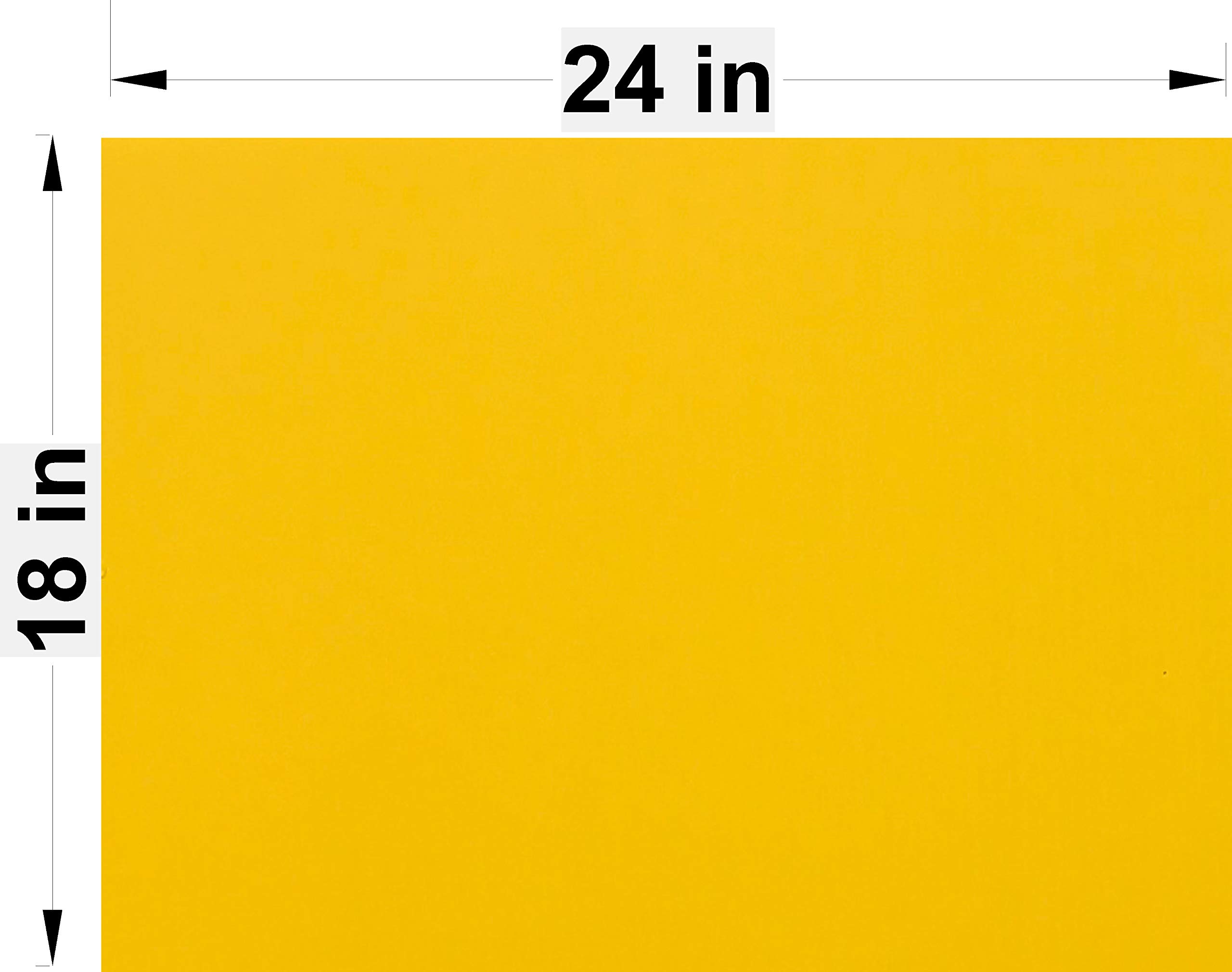 100 Pack Yellow Corrugated Plastic Yard Signs 18x24 Inch - 4mm Thick Durable Fluted Board for Advertising, Events, Sales | Perfect for Business Promotions, Real Estate Open Houses, Garage Sales & Political Campaigns