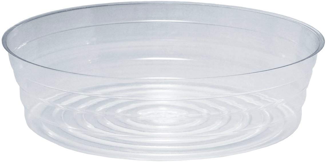 Curtis Wagner Plastic Plant Tray Basket Liners (5-Pack) - Clear Deep Plastic Pot Liners for Indoor/Outdoor Planters (10.37